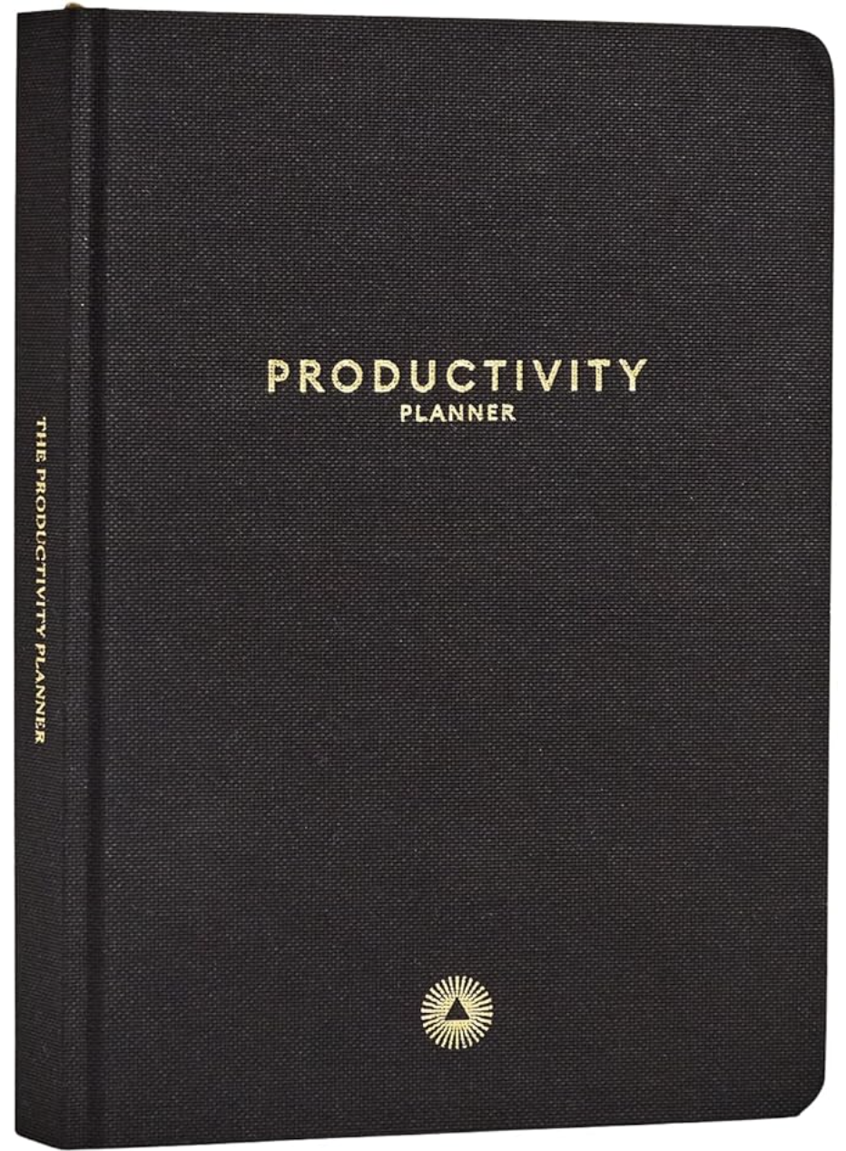 Intelligent Change 3-Month Productivity Planner 2025, Productivity Tools for Time Management & Mindfulness, Daily Planner To Do List, A5 Undated Quarterly Planner (Black)