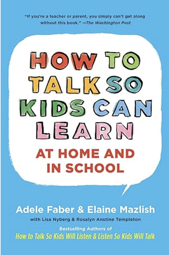 How To Talk So Kids Can Learn Book Cover Light Blue in Talking Bubble