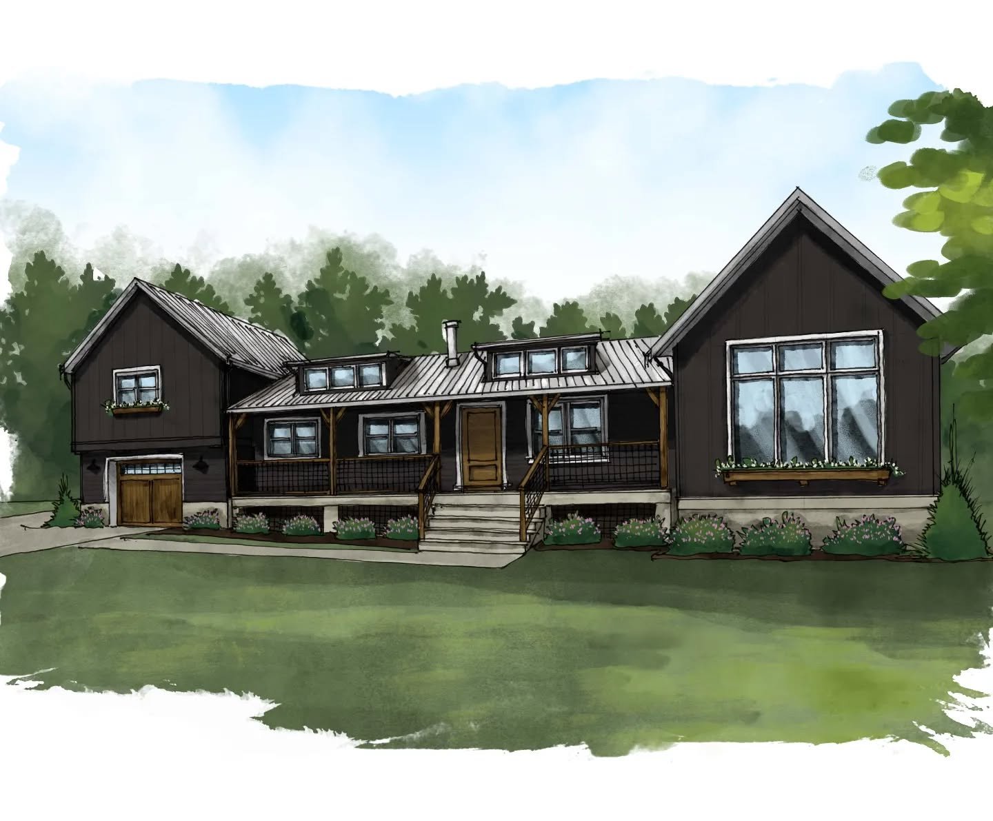 After/Before for this NY modern farmhouse master bedroom addition.  Small tweaks for big impact!

Artwork by @hmeslar_art 

#elevation #curbappeal #modernfarmhouse #designmatters