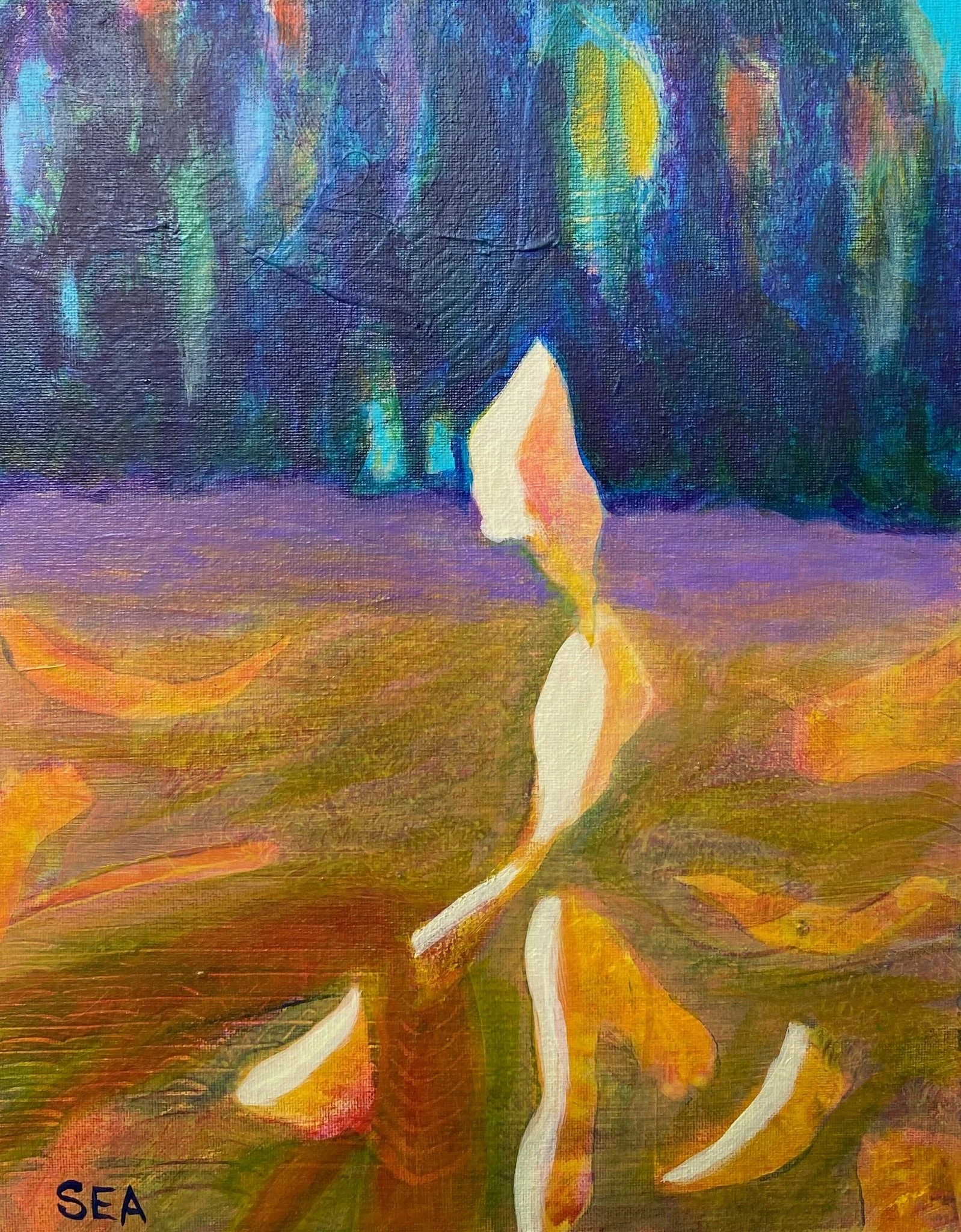   Walking the Fields   
11” X 14” | Acrylic on Canvas Board