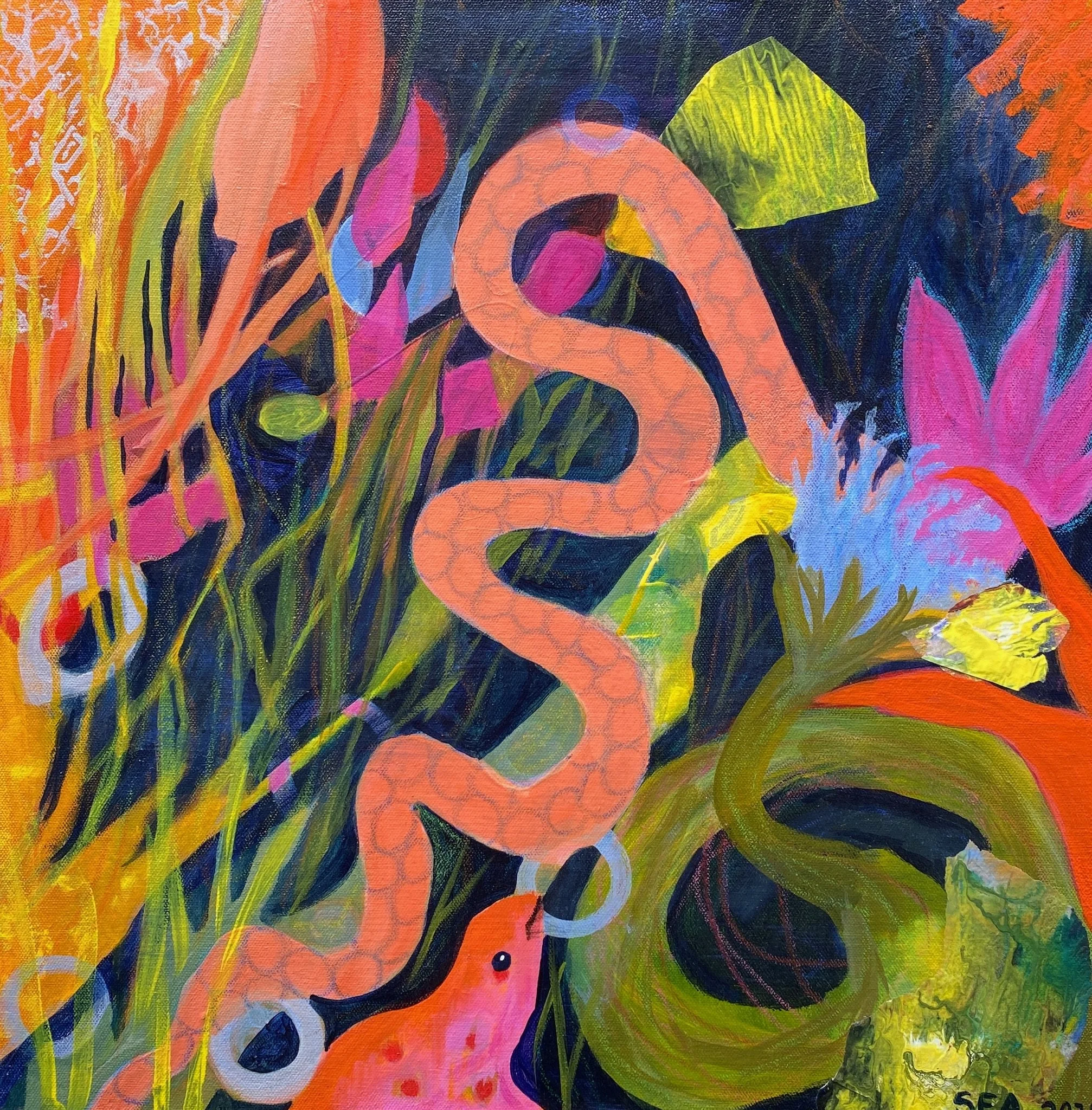   Tropical Flora and Fauna   
20” X 20” | Acrylic on Canvas
