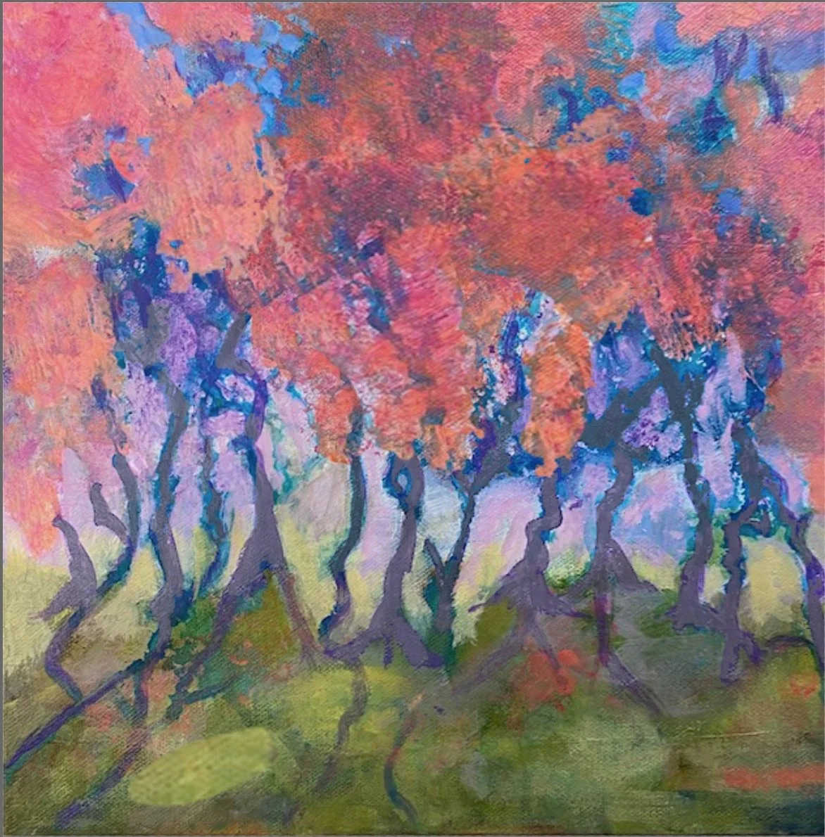   Trees on the Edge   
12” X 12” | Acrylic on Canvas