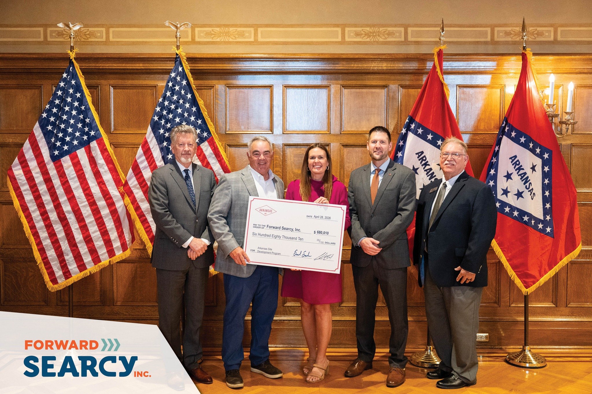 Searcy was recently awarded $680,010 through the Arkansas Site Development Program to help advance development of a new industrial site, creating additional opportunities for future business investment and job creation.

This investment, announced by