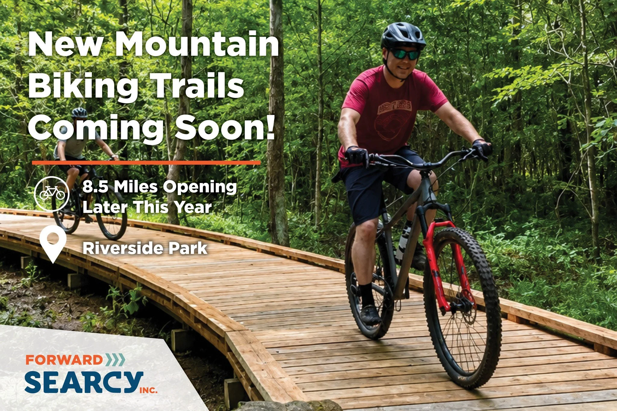 Adventure is coming to Riverside Park. The first 8.5 miles of mountain biking trails are expected to open later this year, creating exciting new recreational opportunities for residents and visitors alike.

Once complete, the trail system will also p
