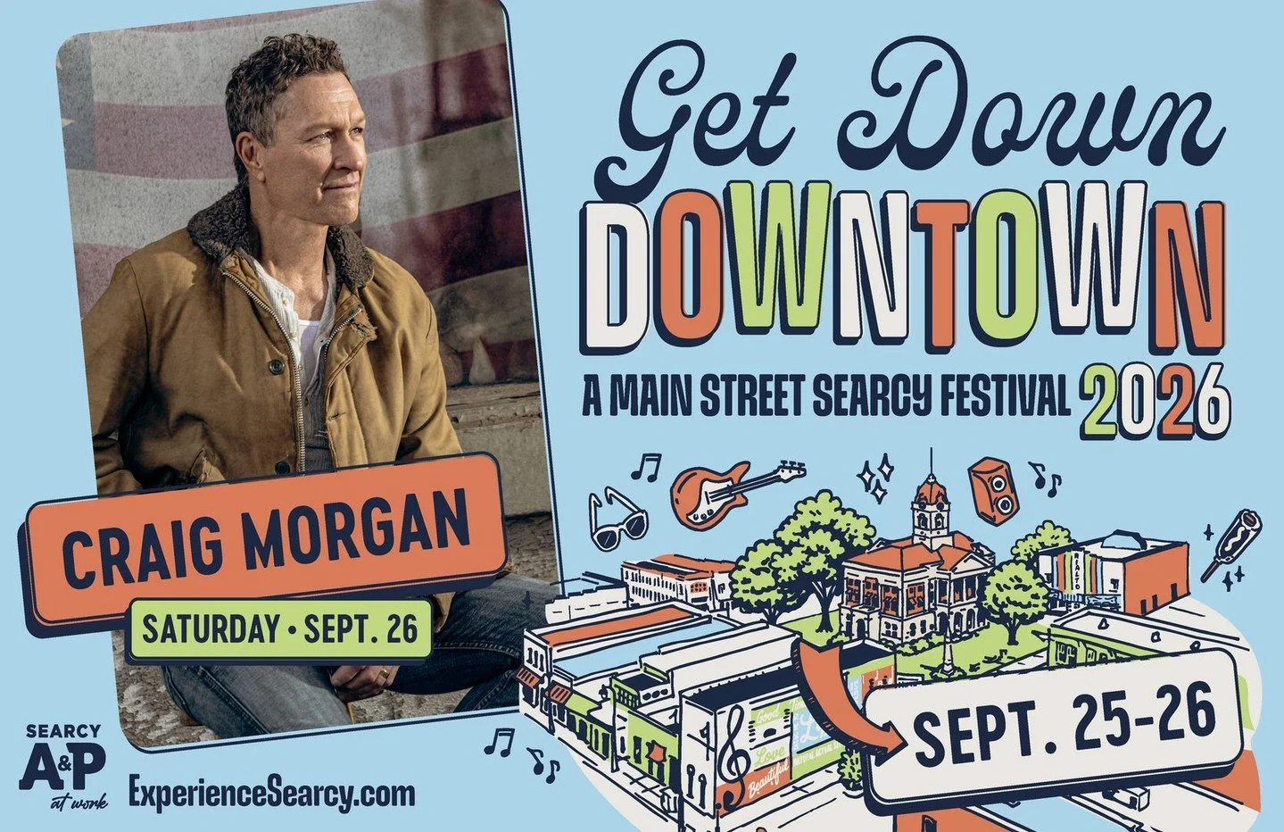 A vibrant downtown is an important part of a thriving community.

Get Down Downtown brings residents and visitors together in the heart of Searcy for two days of music, food, shopping and entertainment. Events like this introduce visitors to our comm