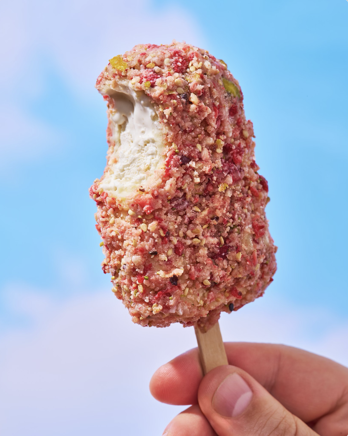 Labneh–Vanilla Ice Cream Bars 