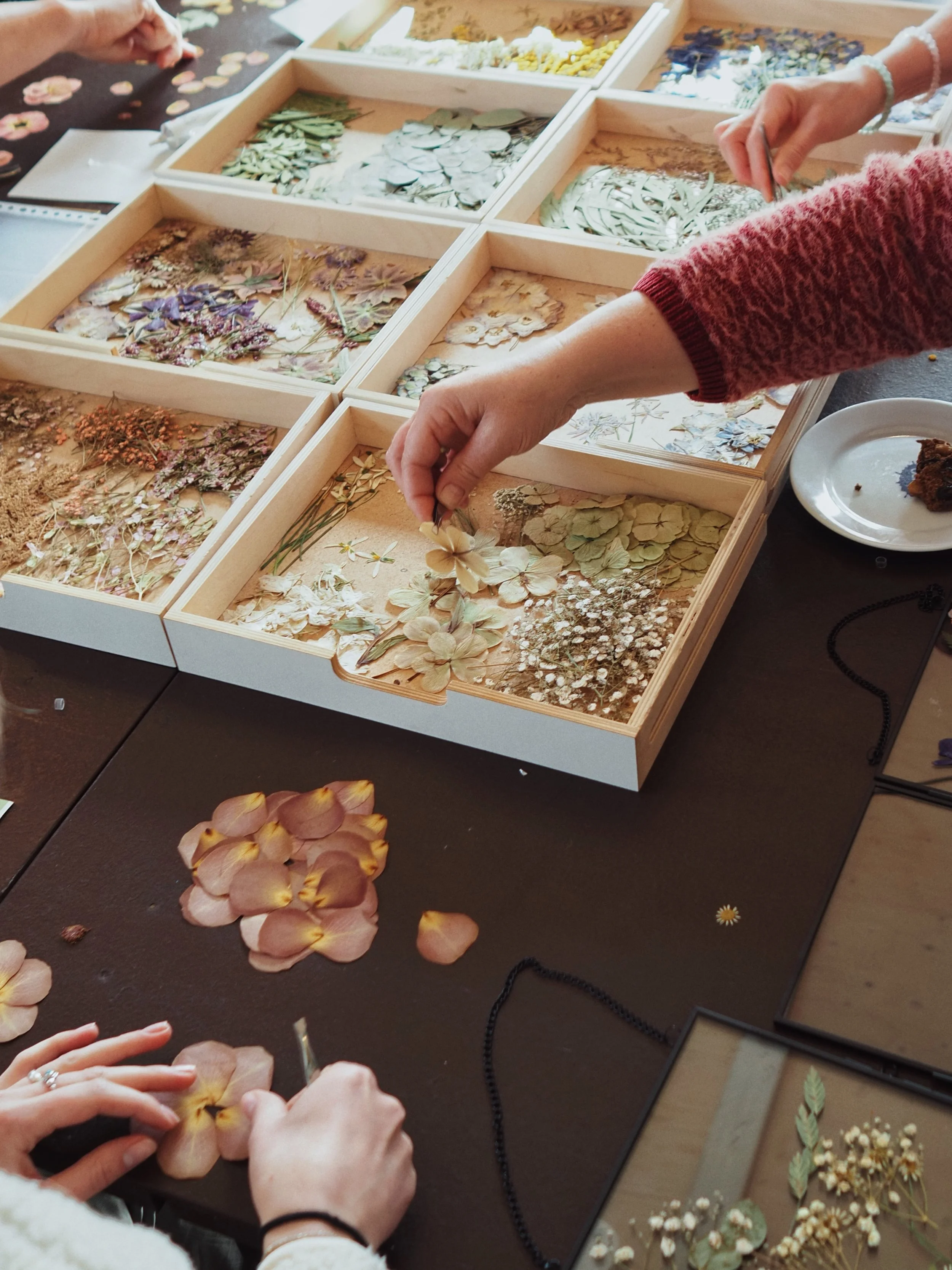 Middagworkshop bloemencreatie maken in het wolatelier van Belevenisboerderij Schieveen 