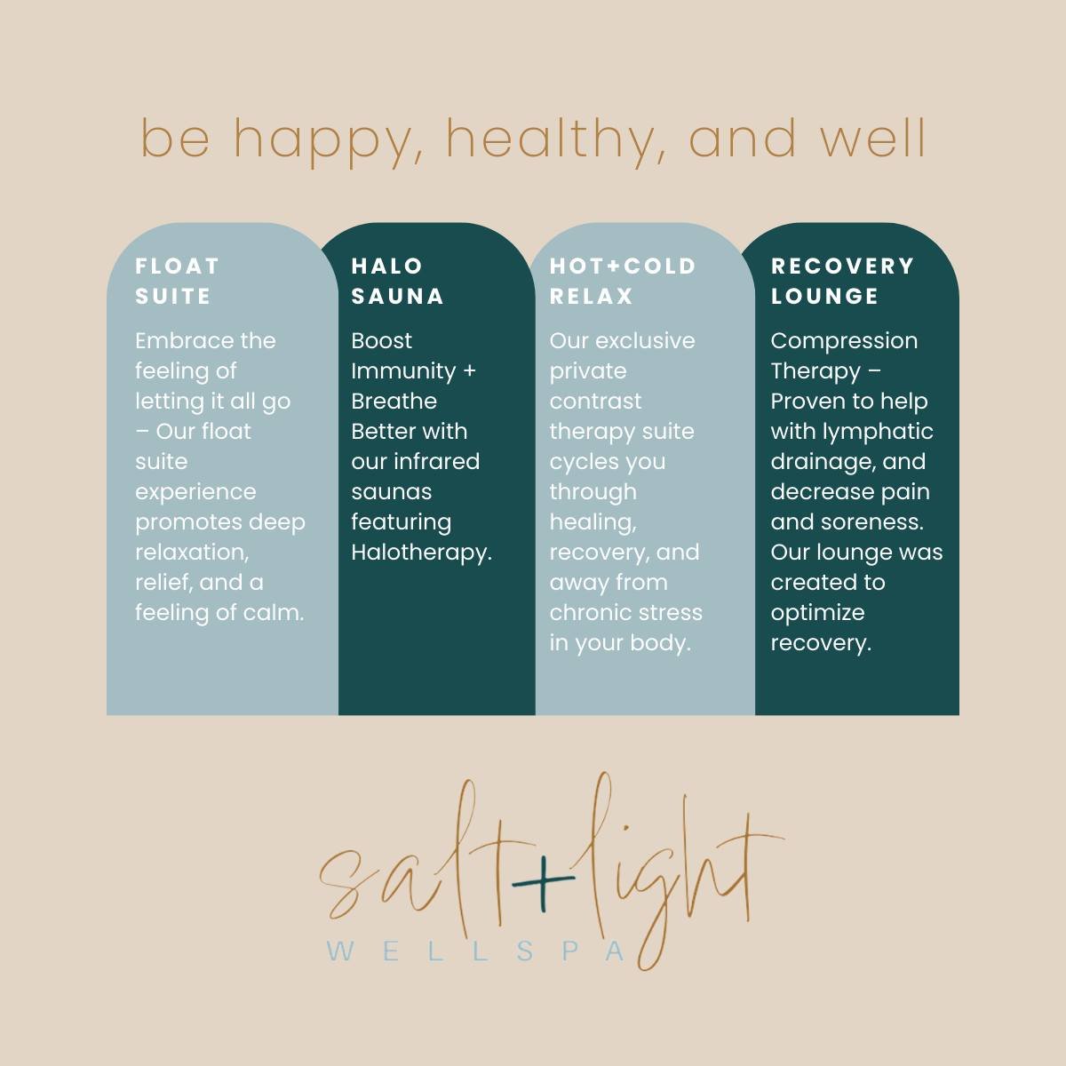 Mental health isn&rsquo;t one-size-fits-all. Holistic wellness, balancing both mind and body, is the best approach.

At Salt+Light, we offer services that support mental clarity and physical recovery, helping to reduce anxiety, improve focus, and pro