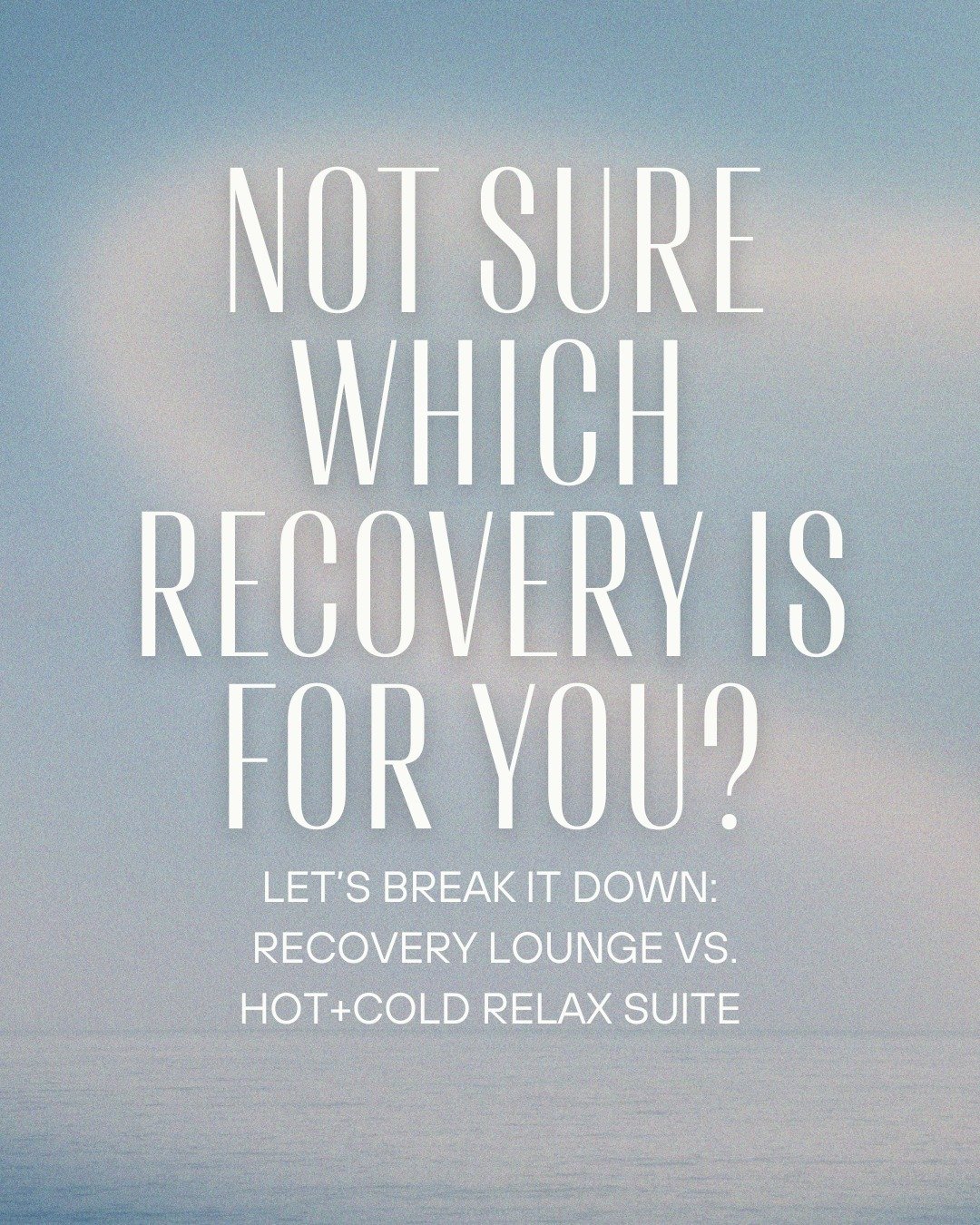 Recovery Lounge vs. Hot+Cold &mdash; what&rsquo;s the difference? Find your match and feel your best faster.