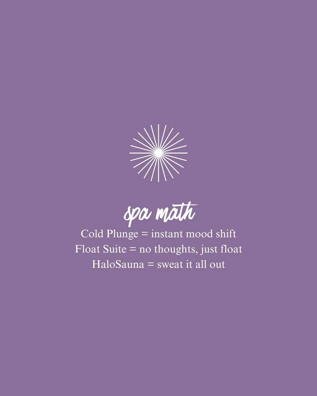 Feeling heavy? Tense? Like this week dragged you?

Here&rsquo;s your friendly weekend reminder:
🌿 Cold Plunge = instant mood shift
🌿 Float = no thoughts, just float
🌿 Sauna = sweat it all out

✨ Book one. Walk out changed.

The Summer Reset makes 