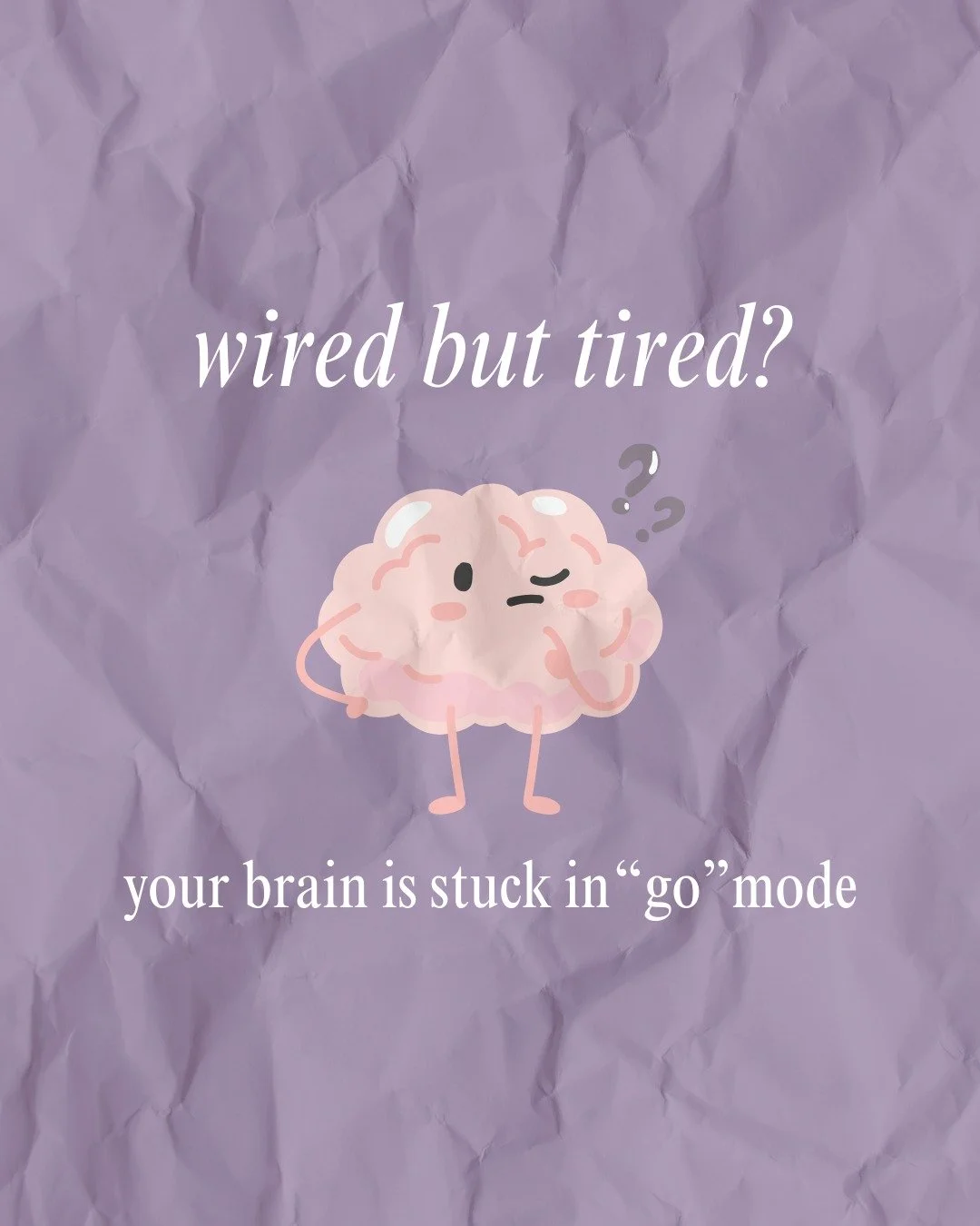 Exhausted and your brain won&rsquo;t shut off?

That wired but tired stat is what happens when your body wants rest and your mind is still in go-mode. Emails, conversations, notifications, doom scrolling&hellip; your brain doesn&rsquo;t know how to s
