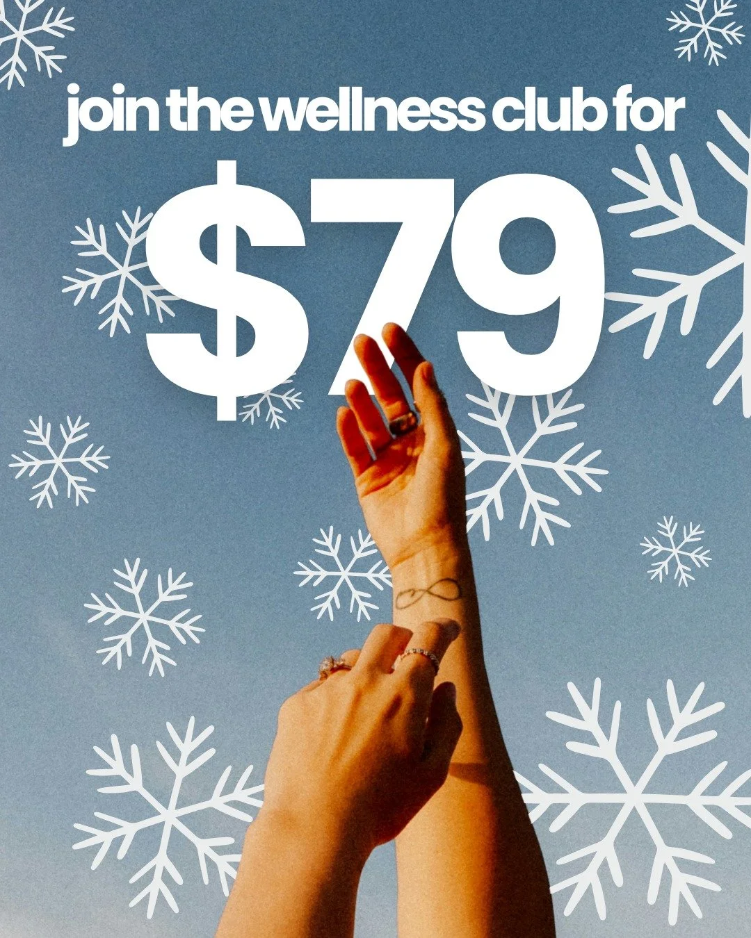 Reminder: All Access Wellness Club stays at its lowest rate through December

If you&rsquo;ve been wanting a steady recovery routine that supports your body through the winter season (and into the new year) this is the perfect time to lock it in.