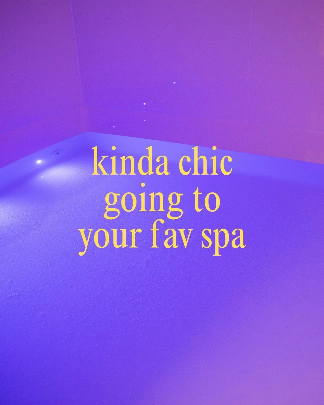 kinda chic to go to salt+light wellspa.. just saying 🤭