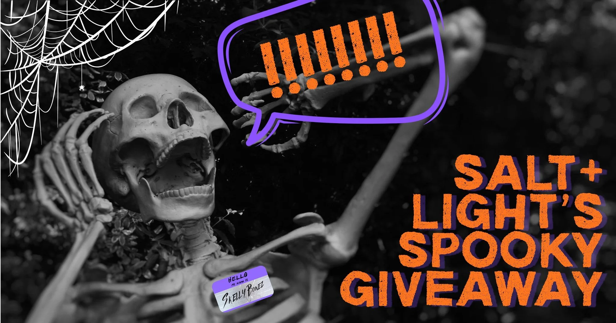 skelly bonez heard we&rsquo;re giving away a wellspa treat 👻

win a trick or treat yourself package of your choice, up to a $230 value 🎃

to enter:
🕸️ like this post
🕸️ follow @saltlightwellspa
🕸️ share it publicly (repost or add to your story)
