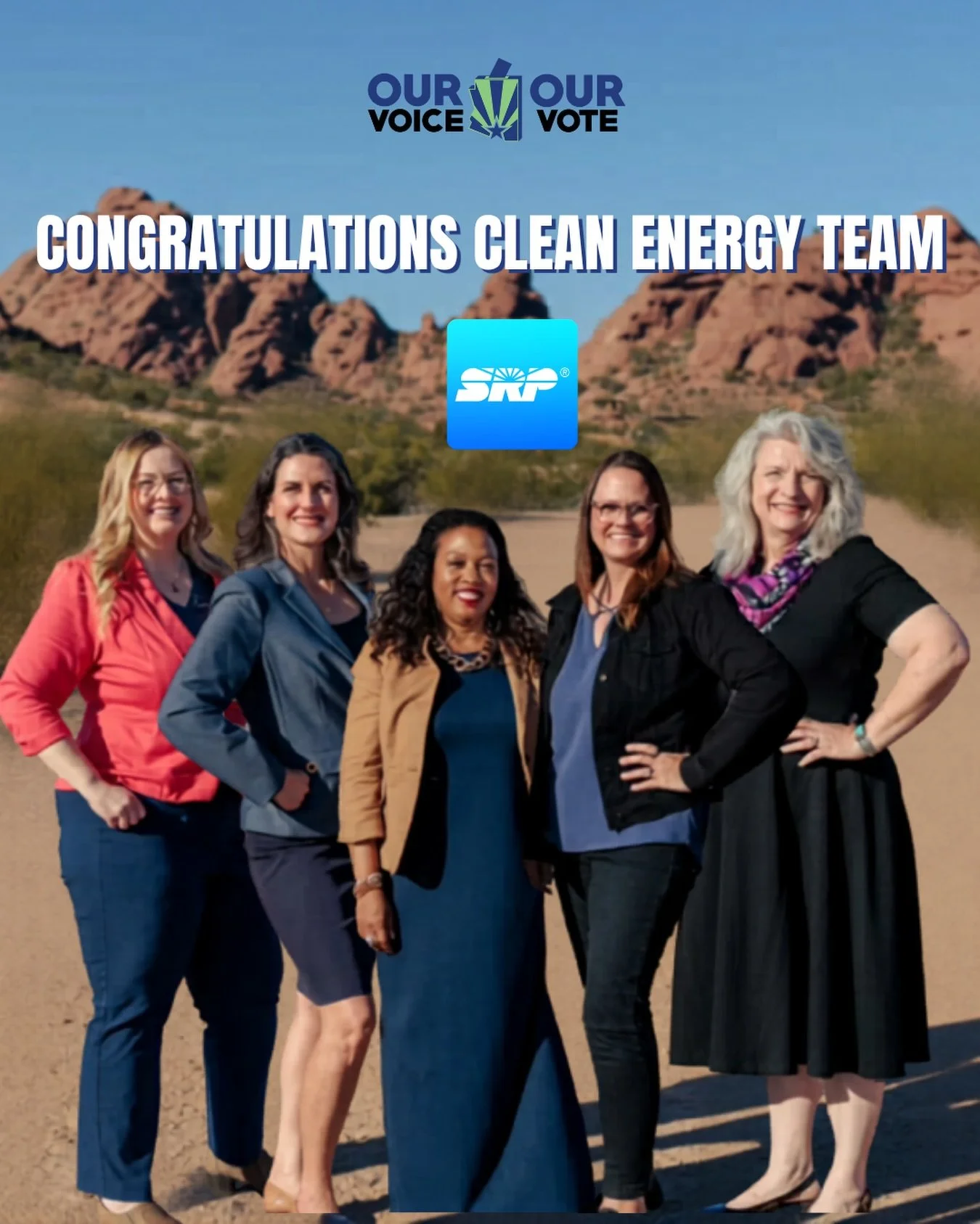 Congratulations to the Clean Energy Team!

In a historic win, clean energy champions secured an 8&ndash;6 majority on the @srpconnect board&mdash;a major step toward putting everyday Arizonans, not corporate interests, at the center of our energy fut