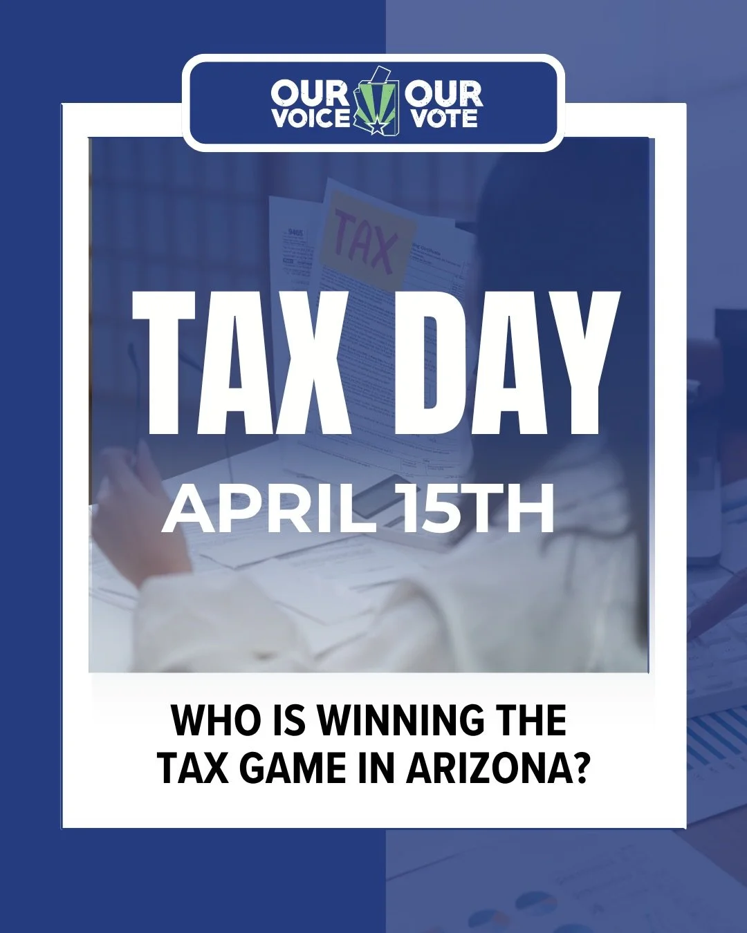 💸 Tax Day in Arizona: Who&rsquo;s Really Paying the Price?

Today is Tax Day but in Arizona, the system isn&rsquo;t working for everyone.

While everyday Arizonans pay taxes out of every paycheck, corporations are winning the tax game.

👉 More than
