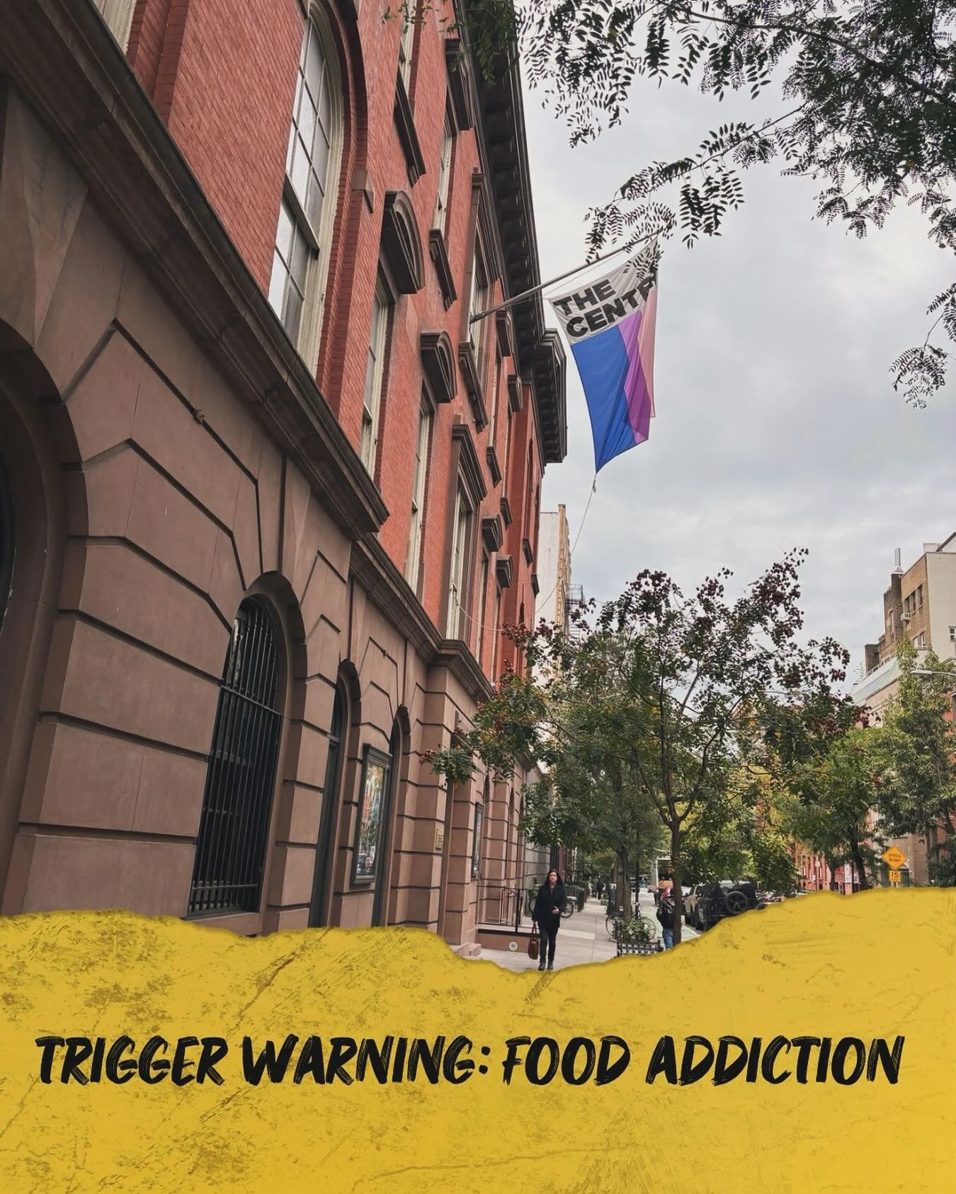 TW: Food Addiction.

I found myself at my old Overeaters Anonymous home group at the LGBTQ Center NYC today.

10 years ago, I was just starting to date Eric (and beginning to fall for him) when I casually told him that I had &ldquo;this thing with fo