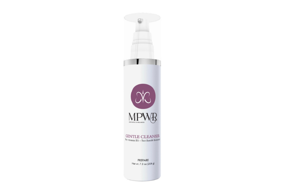 a white bottle of gentle cleanser medical grade skincare 