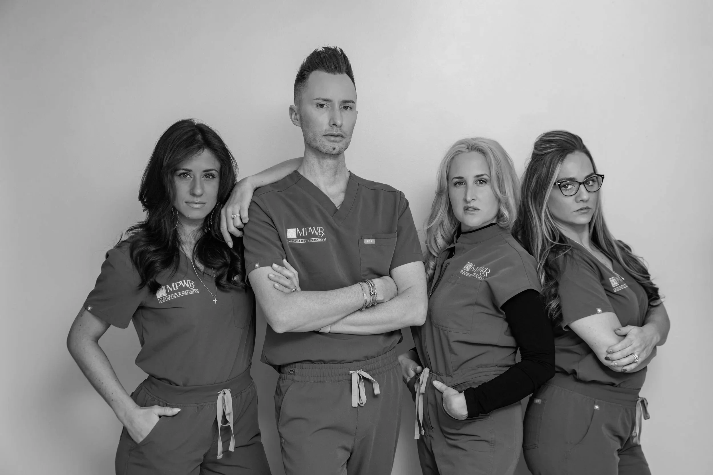 trusted MPWR Aesthetics team Rachel, Brandon, Katie, and Jenna