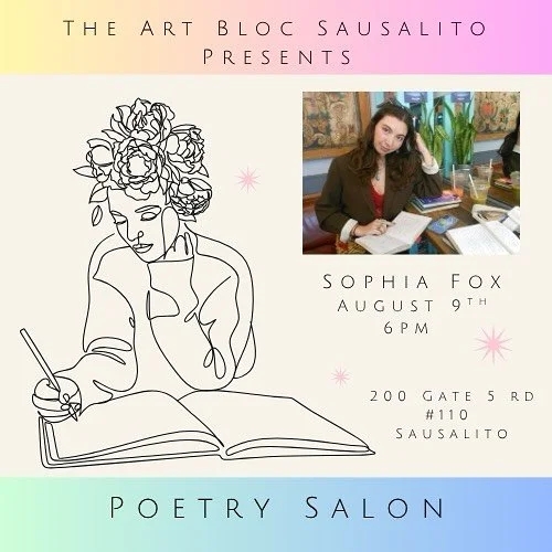 Our August Poetry Salon will feature poet Sophia Fox for an evening of readings, writings, listenings, speakings and the joy of language. Participants will be encouraged to bring their creativity and curiosity and we generate community connection thr