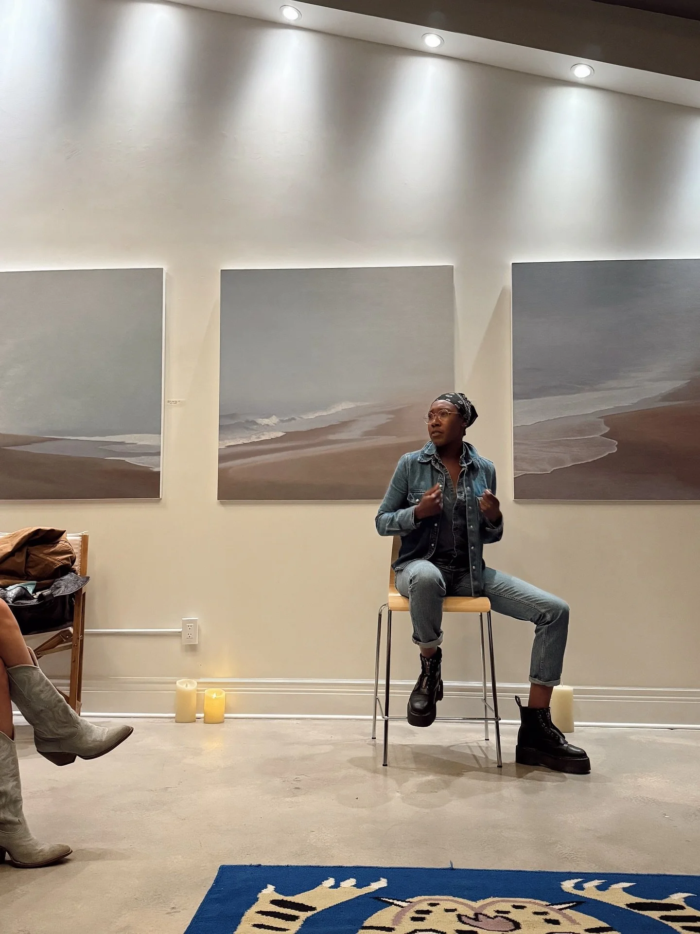 Still floating from the magic of this weekend&rsquo;s poetry salon! Stay tuned for our next gathering, or plan your own through the link in our bio. #theartblocsausalito