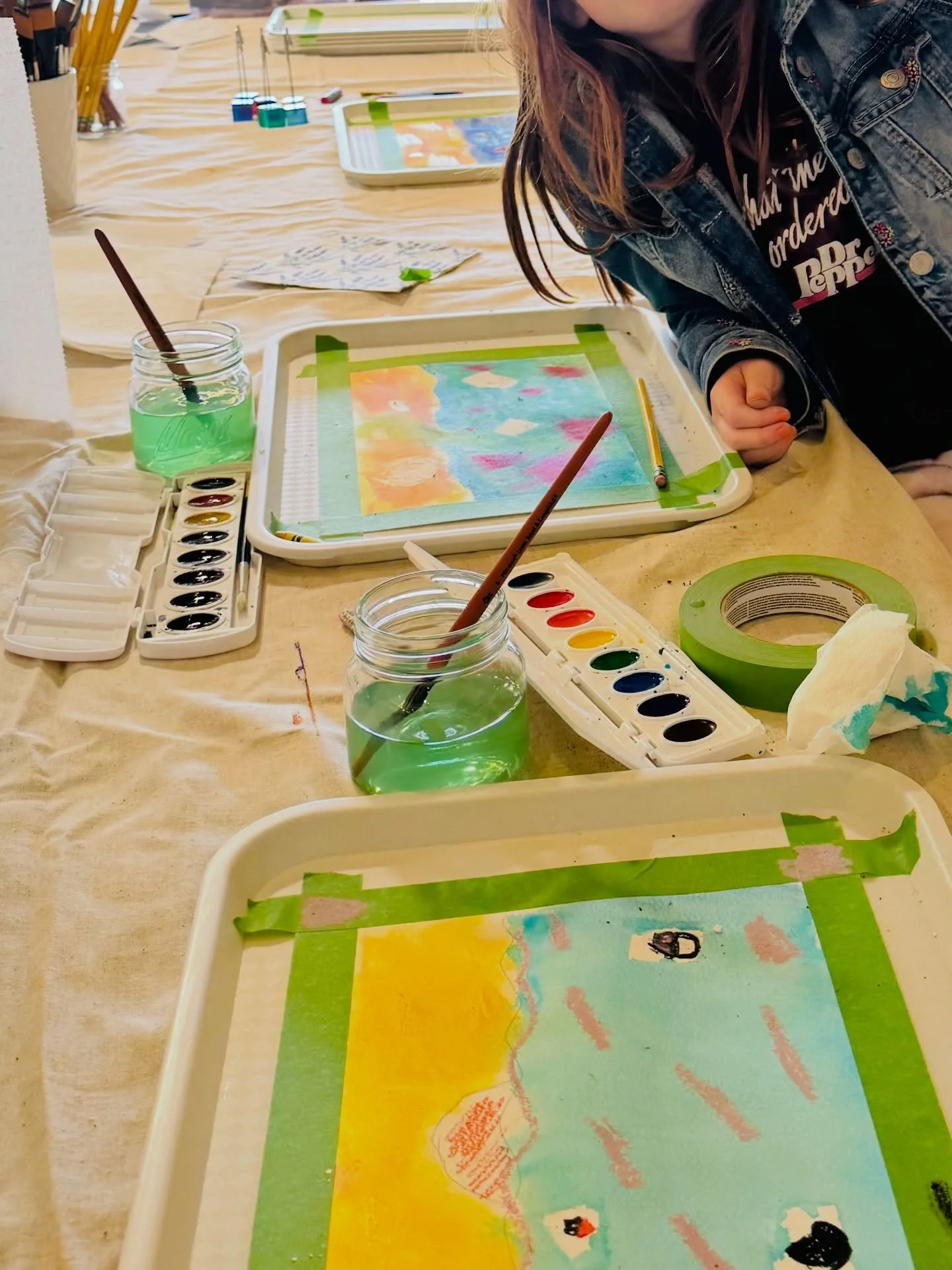 A look at what some of our little painters have been watercoloring in the studio this week. We love seeing their creativity come to life. #theartblocsausalito
