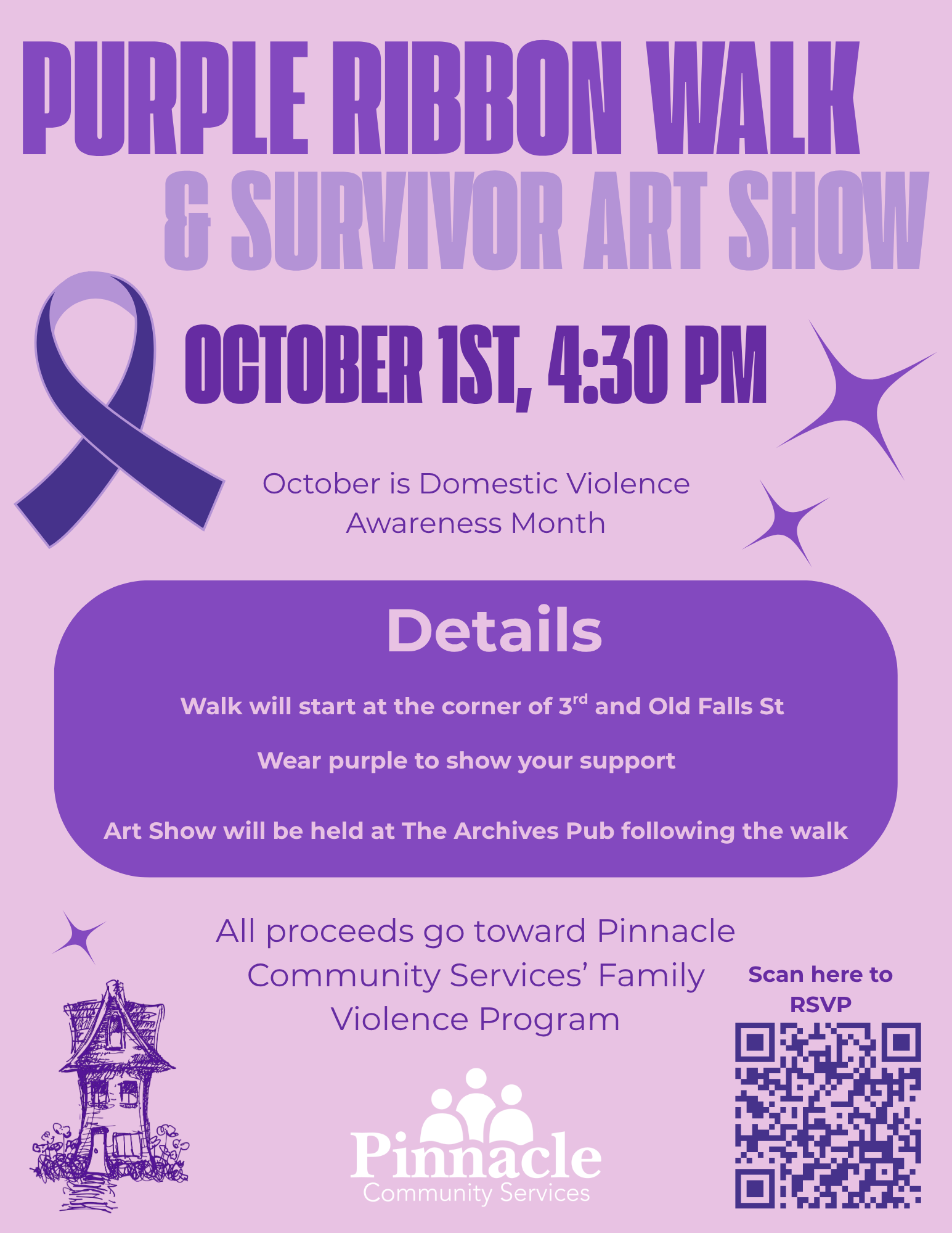 13th Annual Purple Ribbon Walk &amp; Survivor Art Show