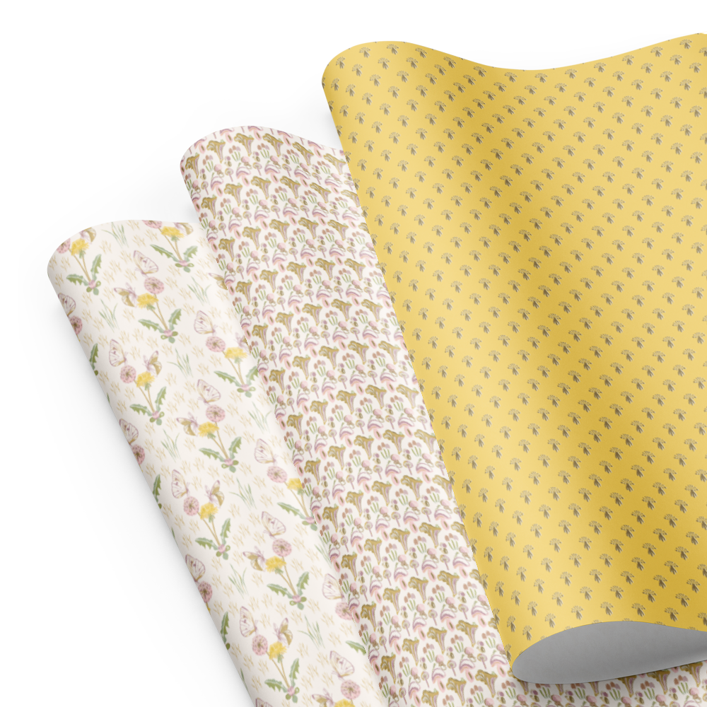 Between the Blossoms Wrapping Paper Sheet Combo -three sheets-