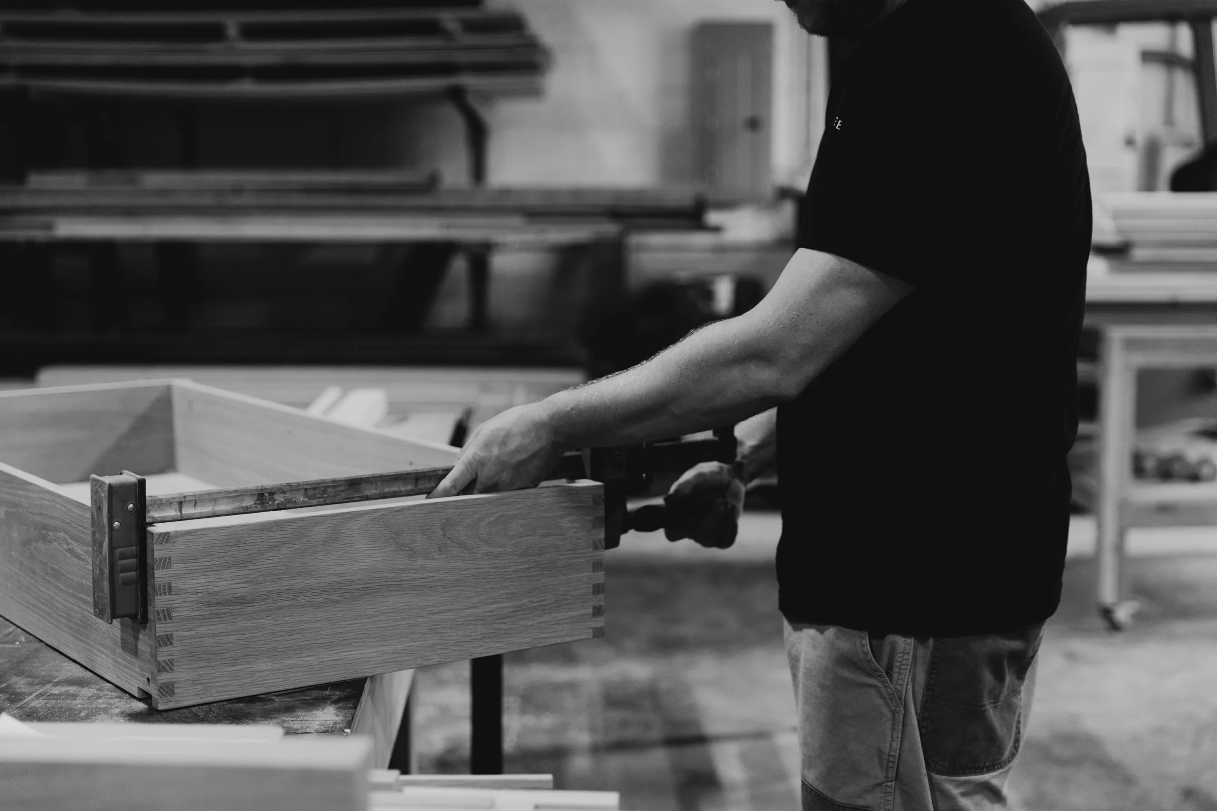 We approach design with a focus on creating spaces that are both visually compelling and intuitive to interact with. Much of this is defined by the details - interior organization that feels thought out, and in hardware, where careful customization a