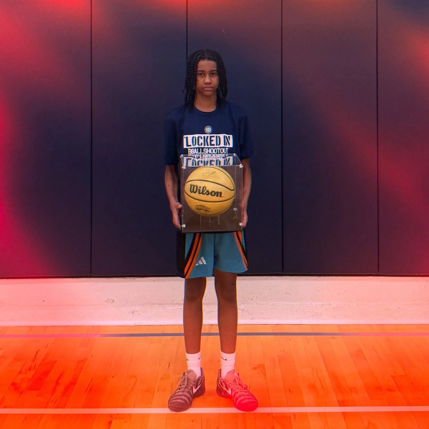 Congrats to one of Brooklyn Zoom&rsquo;s OGs David for Winning the end of season 3-Point shootout fundraiser!! Thanks to @nyknicks for donating the prize a signed @jhart ball!