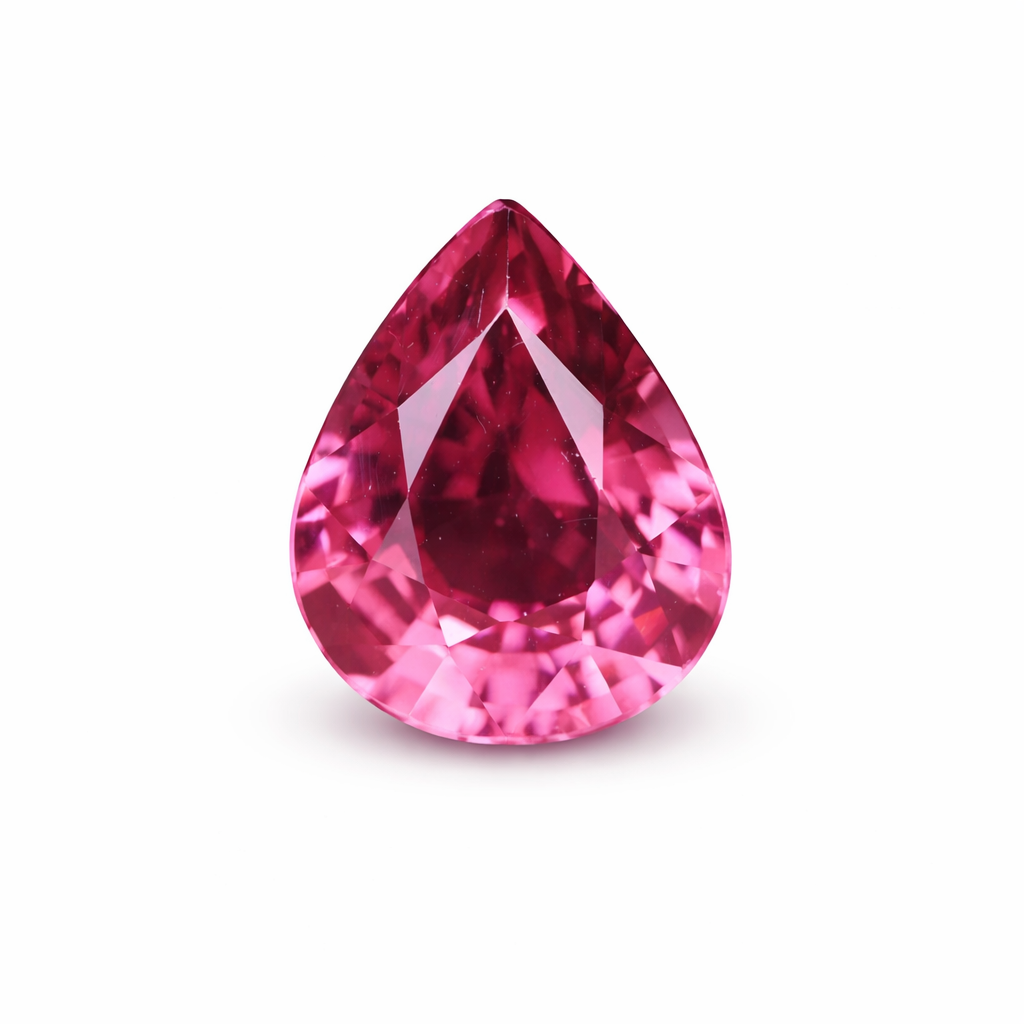 Bubblegum Pink Rhodolite Garnet in pear cut 2.02 carats