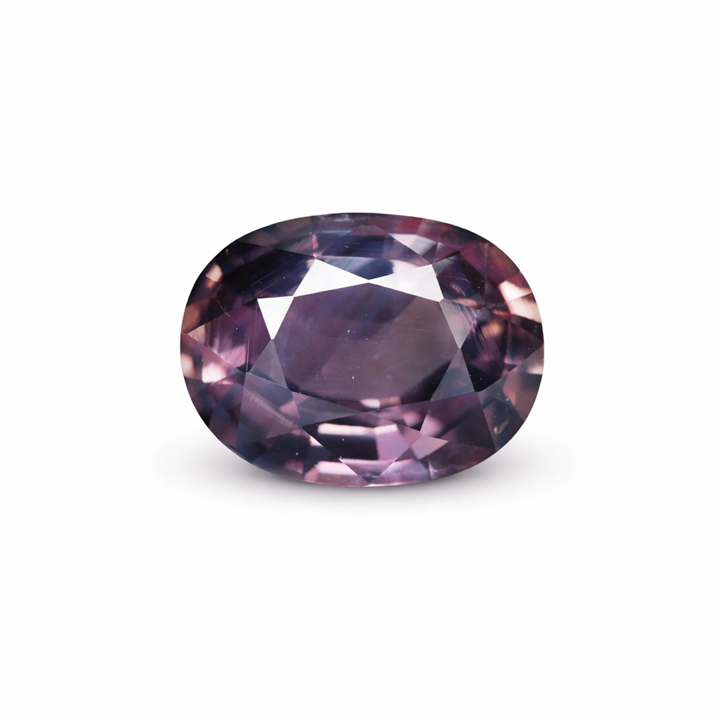 Unheated color change sapphire in oval cut 1.78 carats from Madagascar