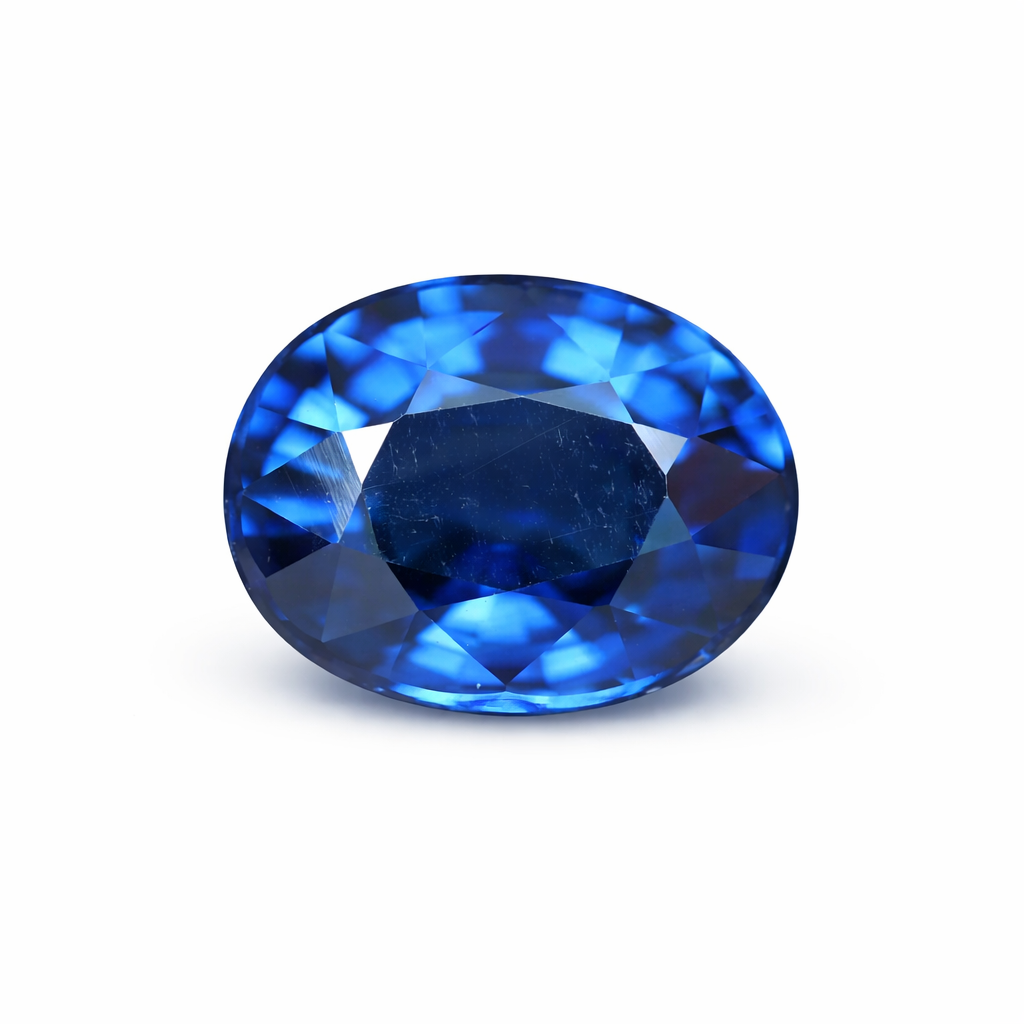 Unheated oval cut blue sapphire 1.26 carats