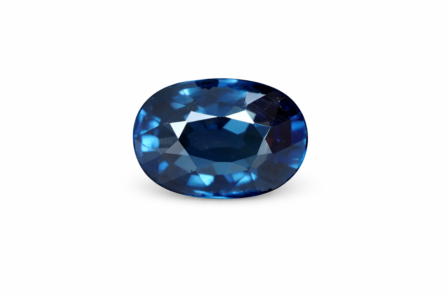 1.24 carat blue sapphire in oval cut from Madagascar