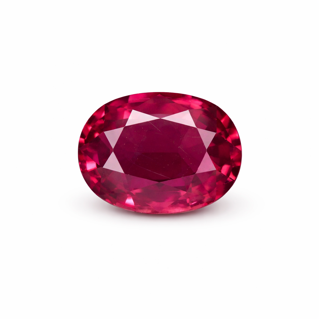 Bright oval cut ruby from Mozambique 0.88 carats