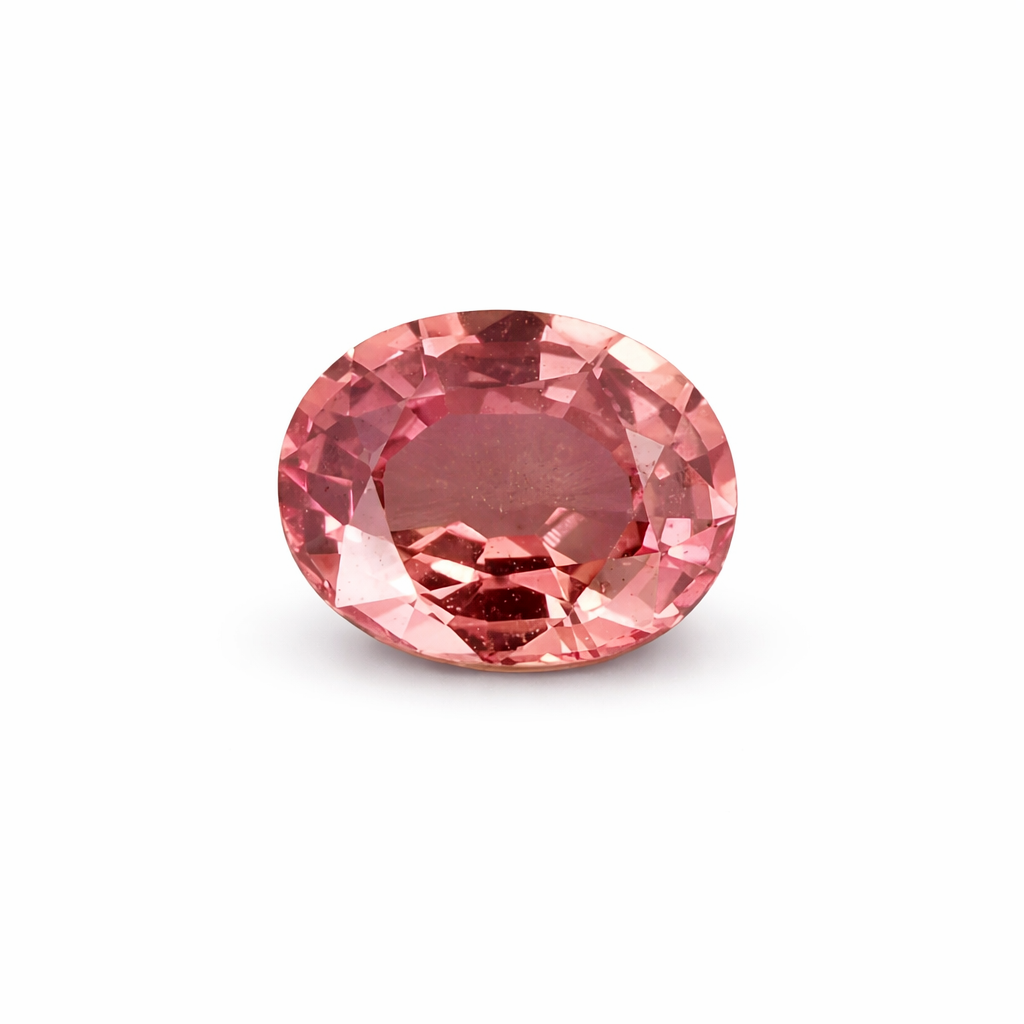 Unheated sunset Padparadscha sapphire in oval cut 2.68 carats, Sri Lanka