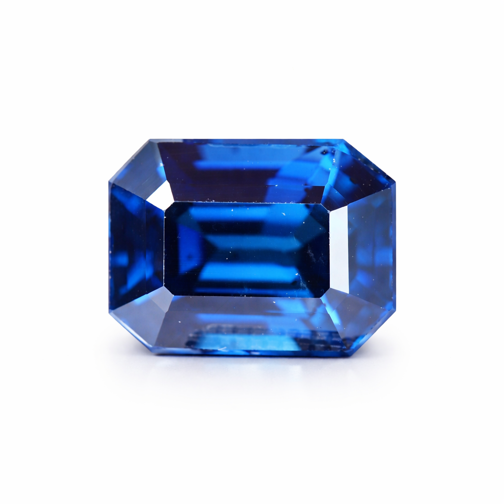 2.00ct Vivid Blue Sapphire in emerald cut