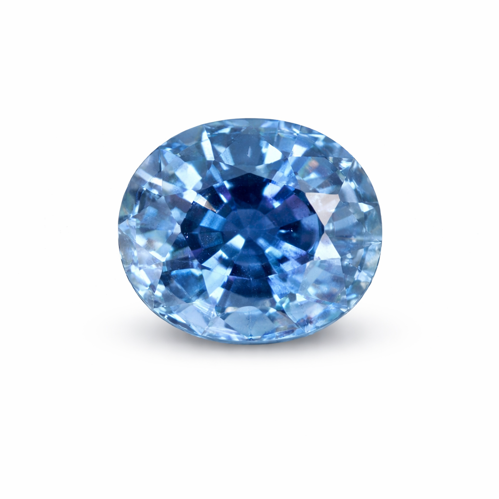 Unheated 1.50ct Pastel Blue Sapphire in Oval Cut