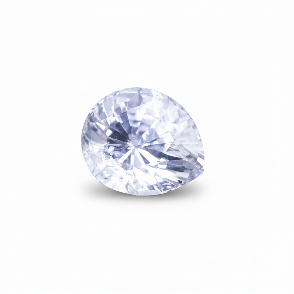 White pear cut sapphire 1.99 carats, Sri Lanka