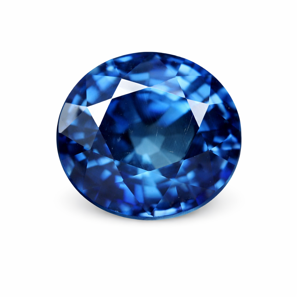 Blue sapphire 1.26 carats in round cut