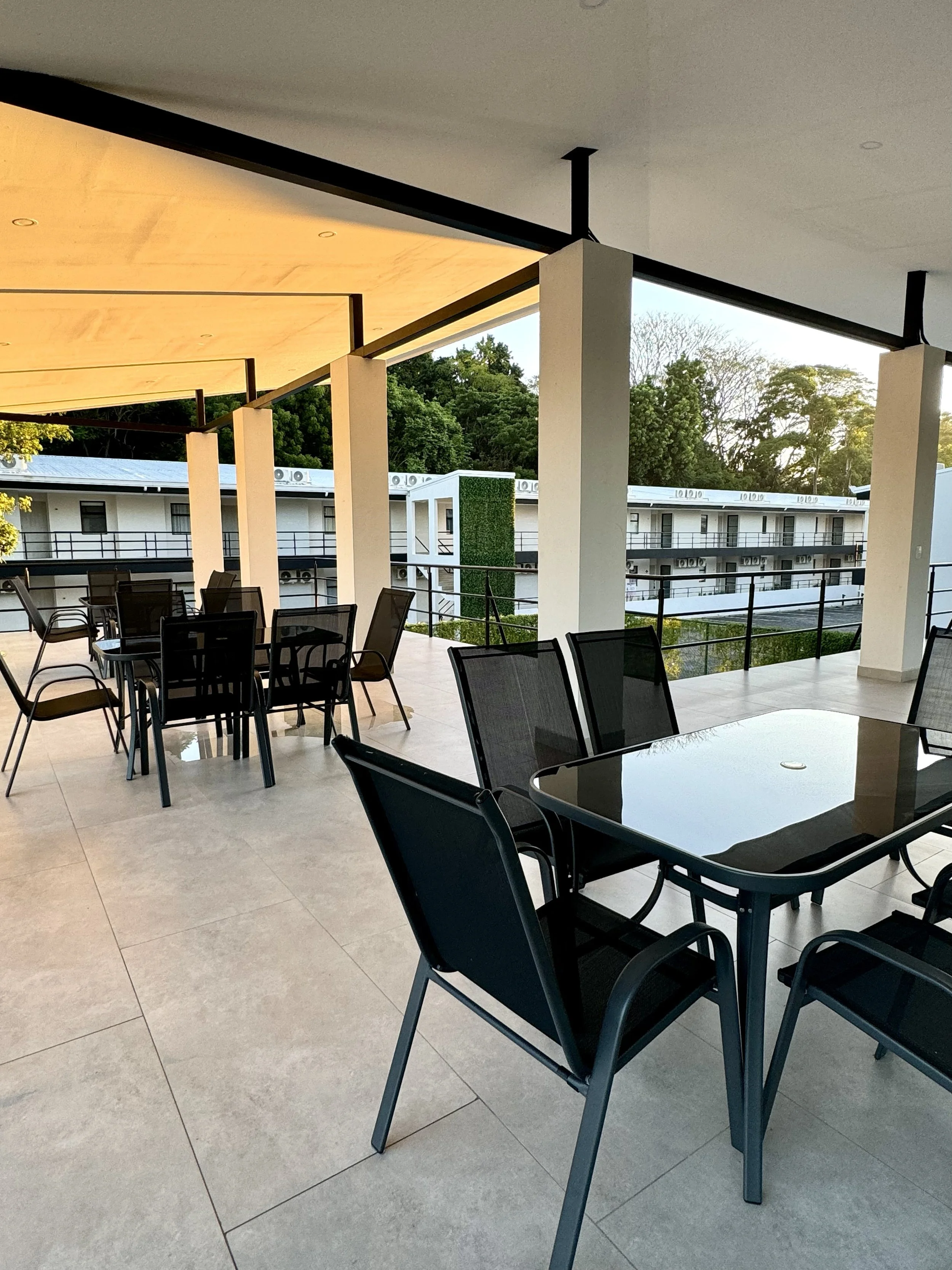Shared outdoor lounge space