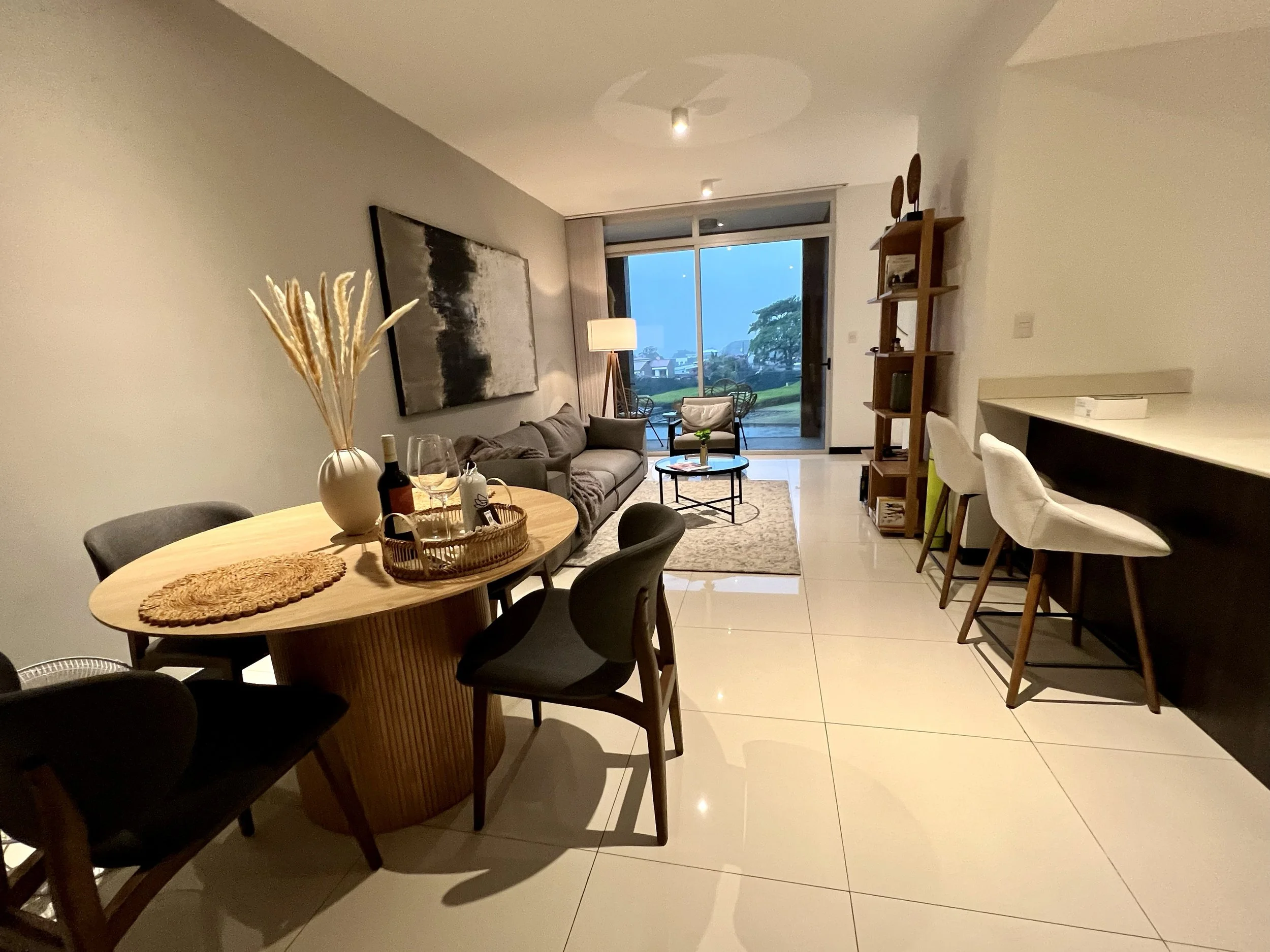 Contemporary open-concept living space