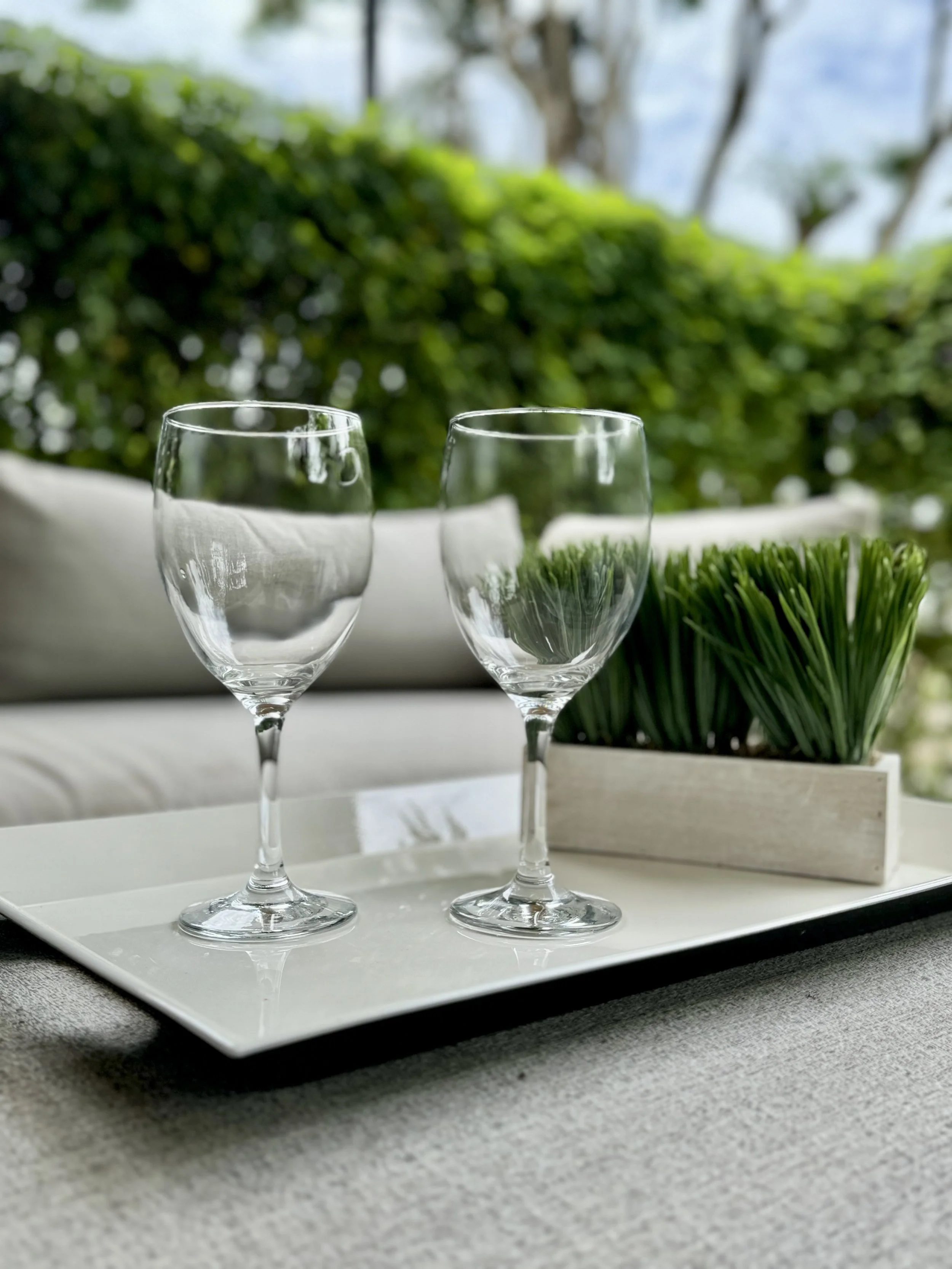 Private outdoor lounge space