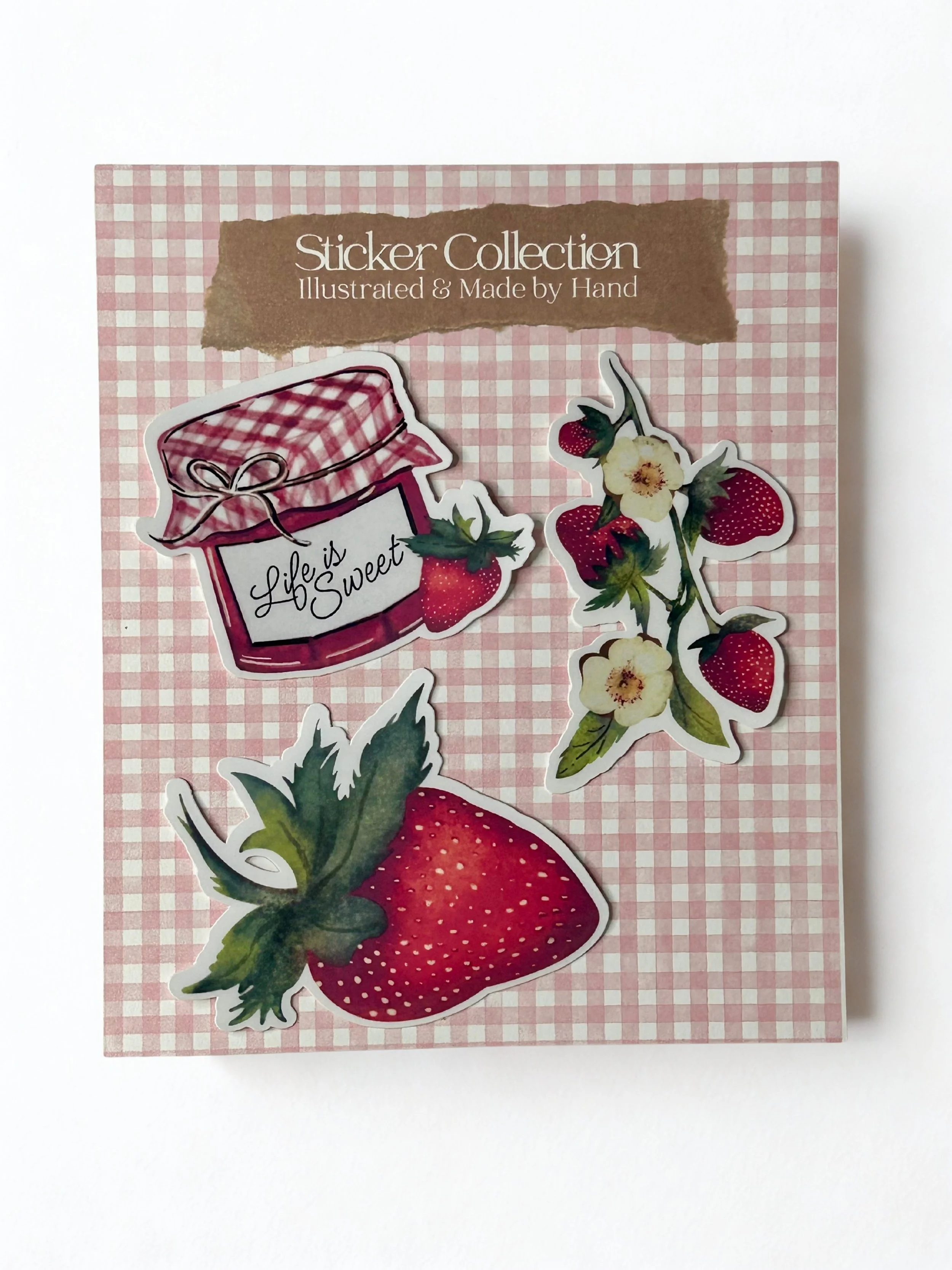 Strawberry Sticker Collection Pack | Hand-Illustrated Strawberry Stickers.jpg