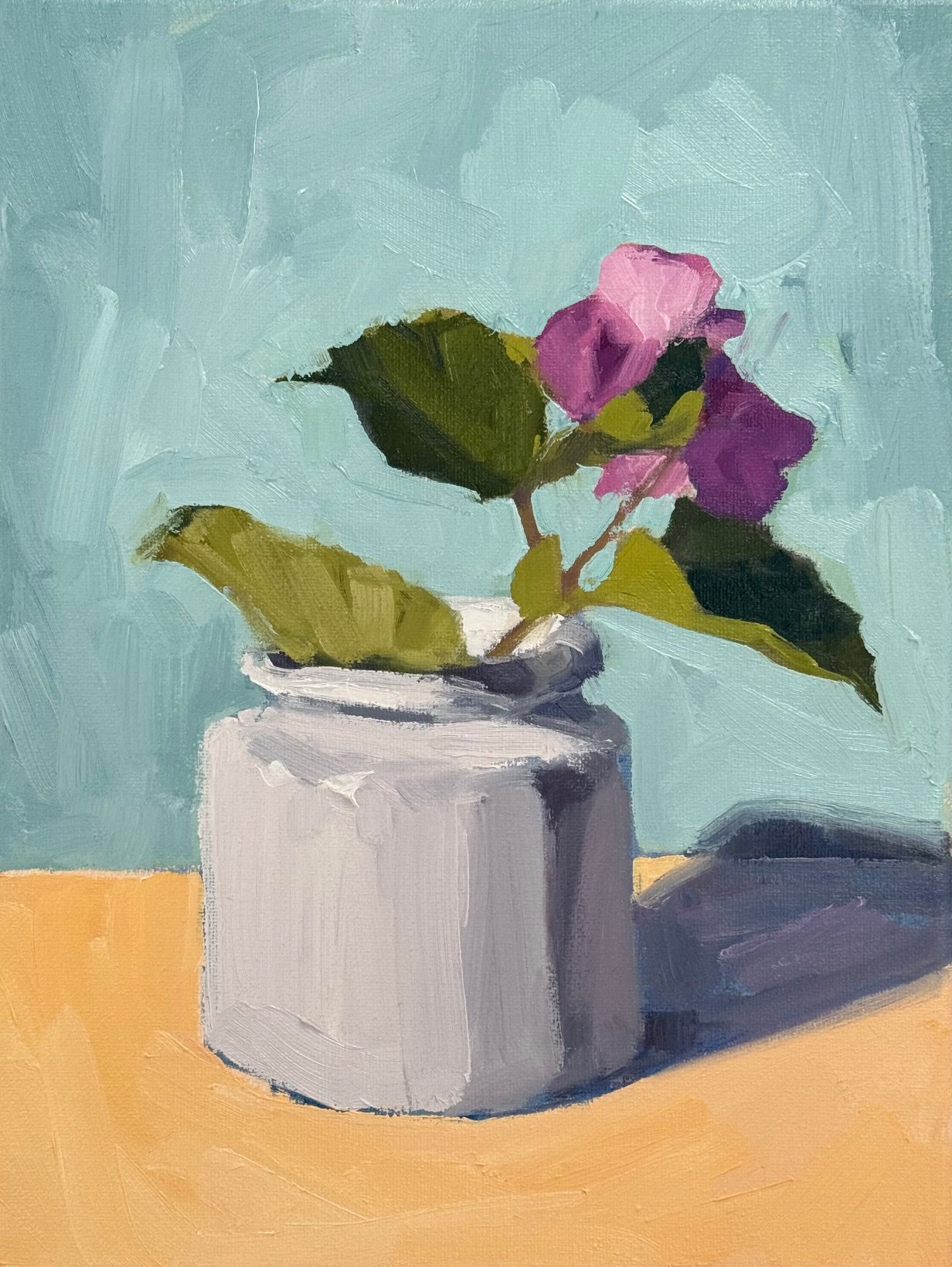 Flowers for Friday (2026) Oil on canvas, 9 x 12 inches