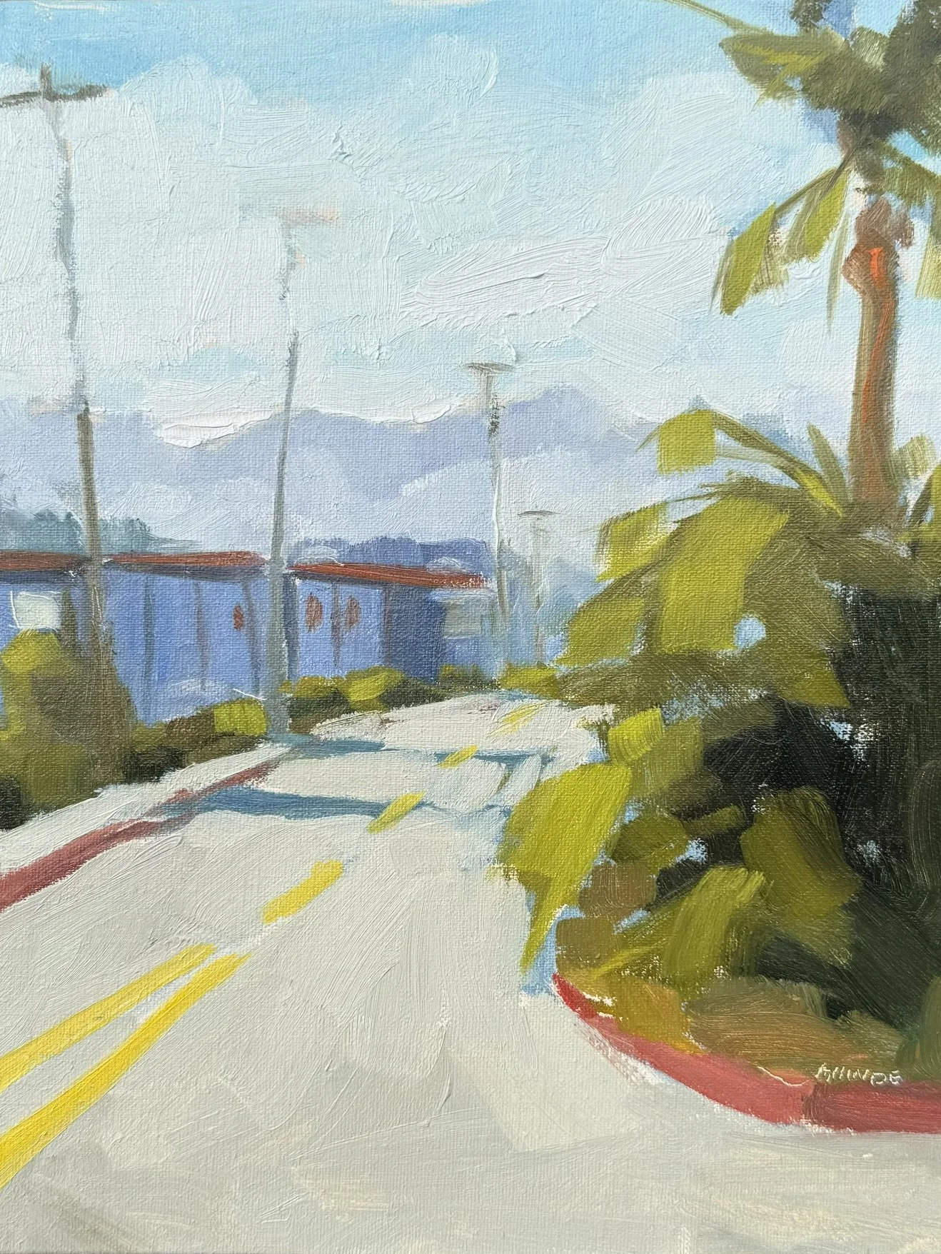 Gate 5 Road (2026) Oil on canvas, 10 x 8 inches 