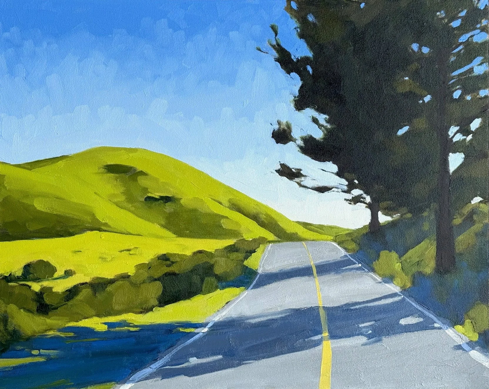 California Road (2026) Oil on canvas, 16 x 20 inches
