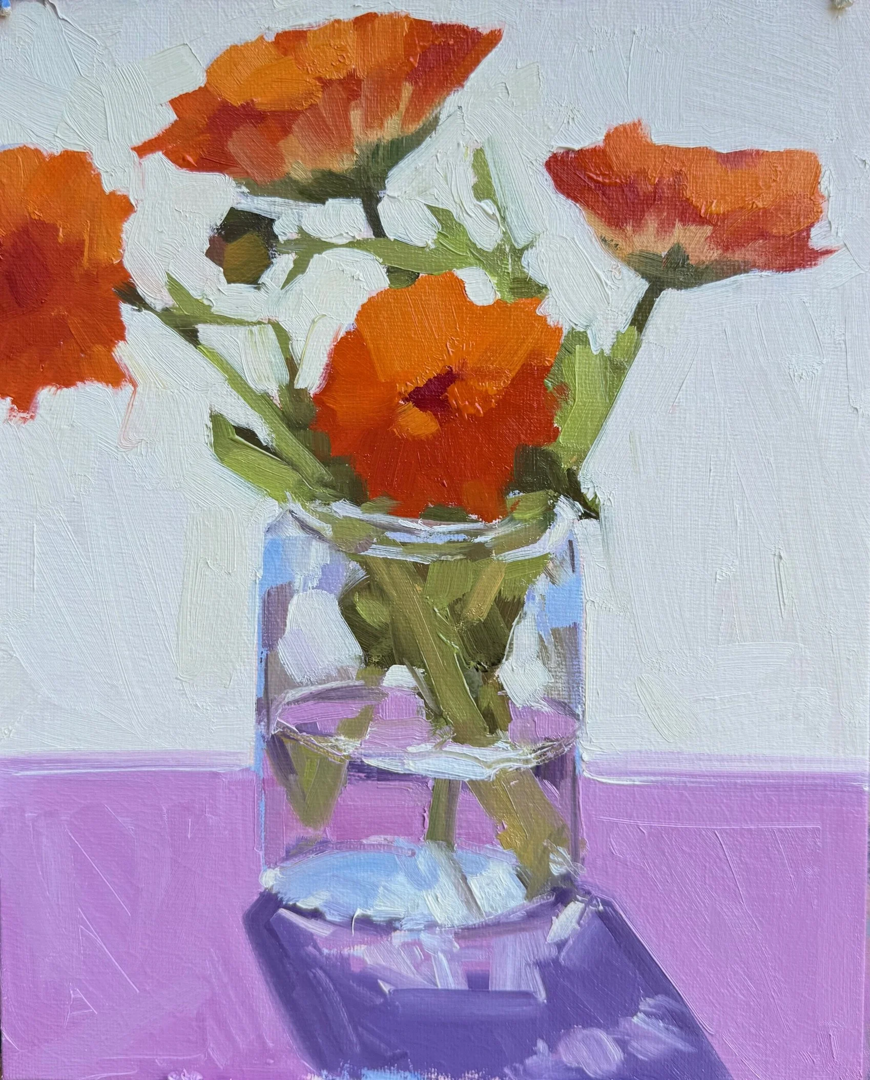 Marigolds (2026) Oil on canvas, 8 x 10 inches