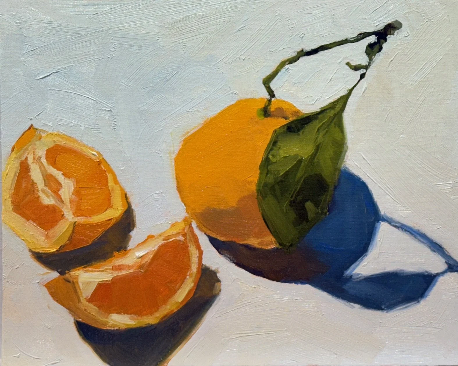 Satsumas (2026) Oil on canvas, 8 x 10 inches
