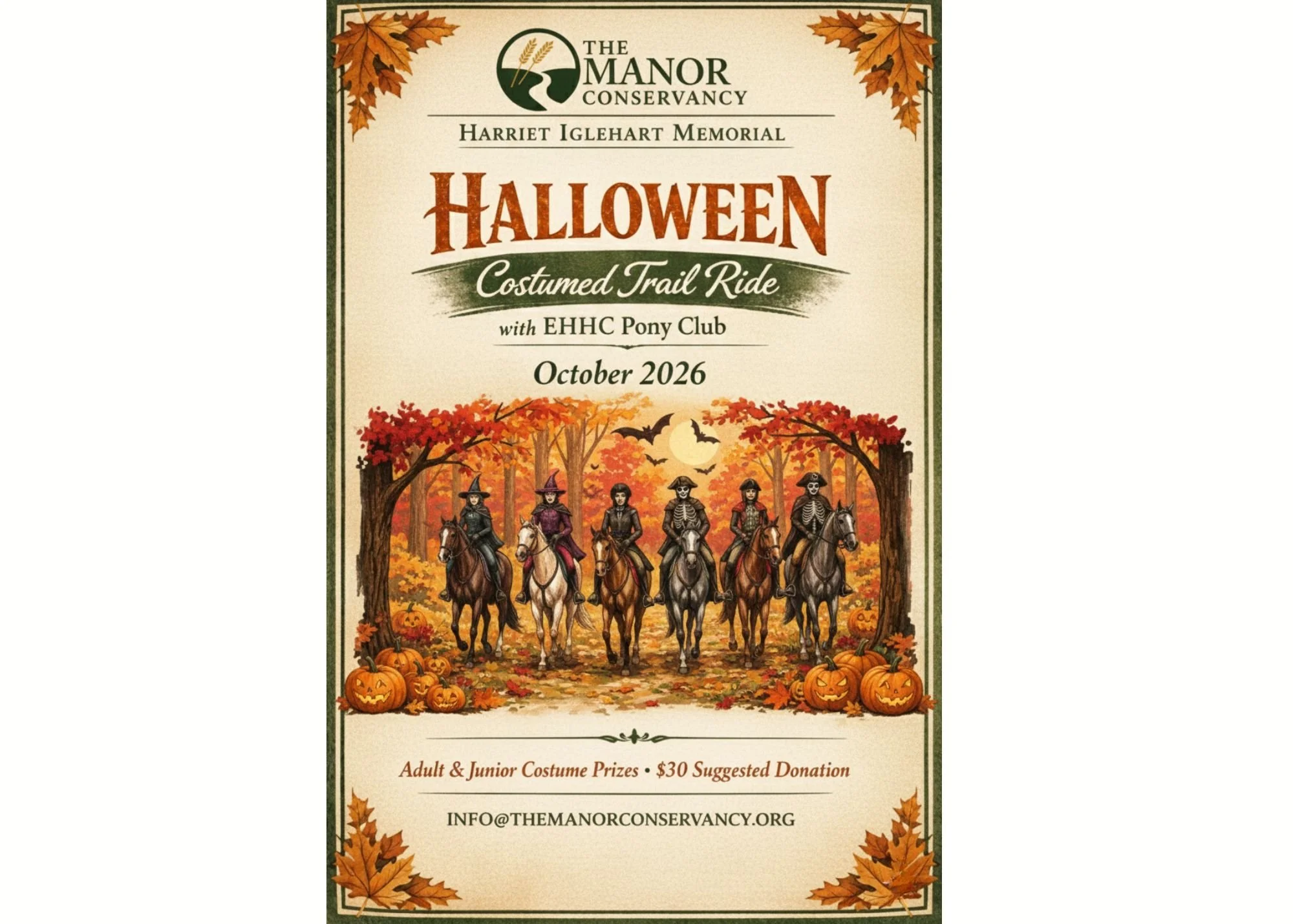 Harriet Iglehart Memorial Halloween Costumed Trail Ride October 2026